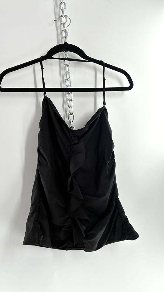 Vintage APT9 Black Sleeveless with Ruffled Detail and Built in Bra (12)