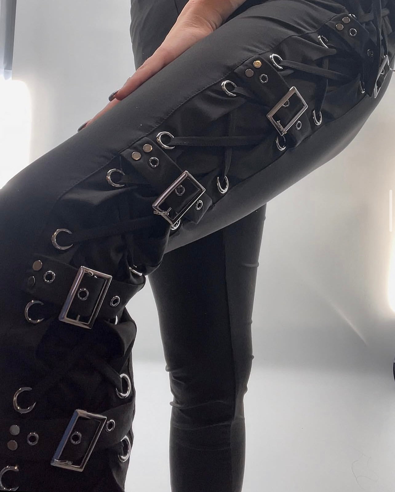 Lace Up Buckle Up Legging (Small) (C)