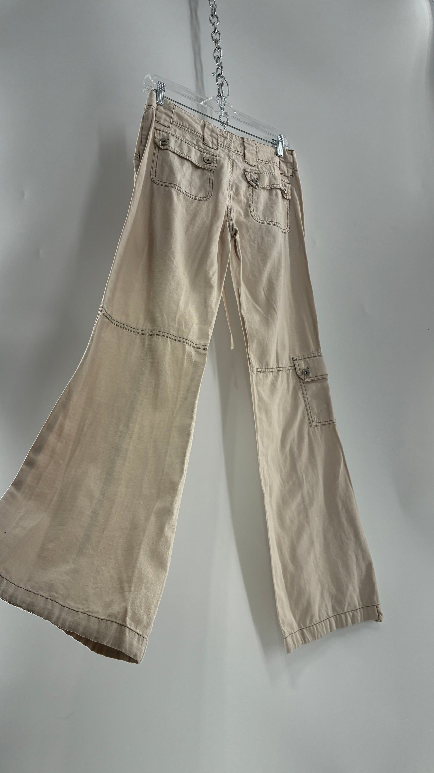Vintage dELiA*s Light Weight Ultra Low Rise Kick Flare Cargo (3)
