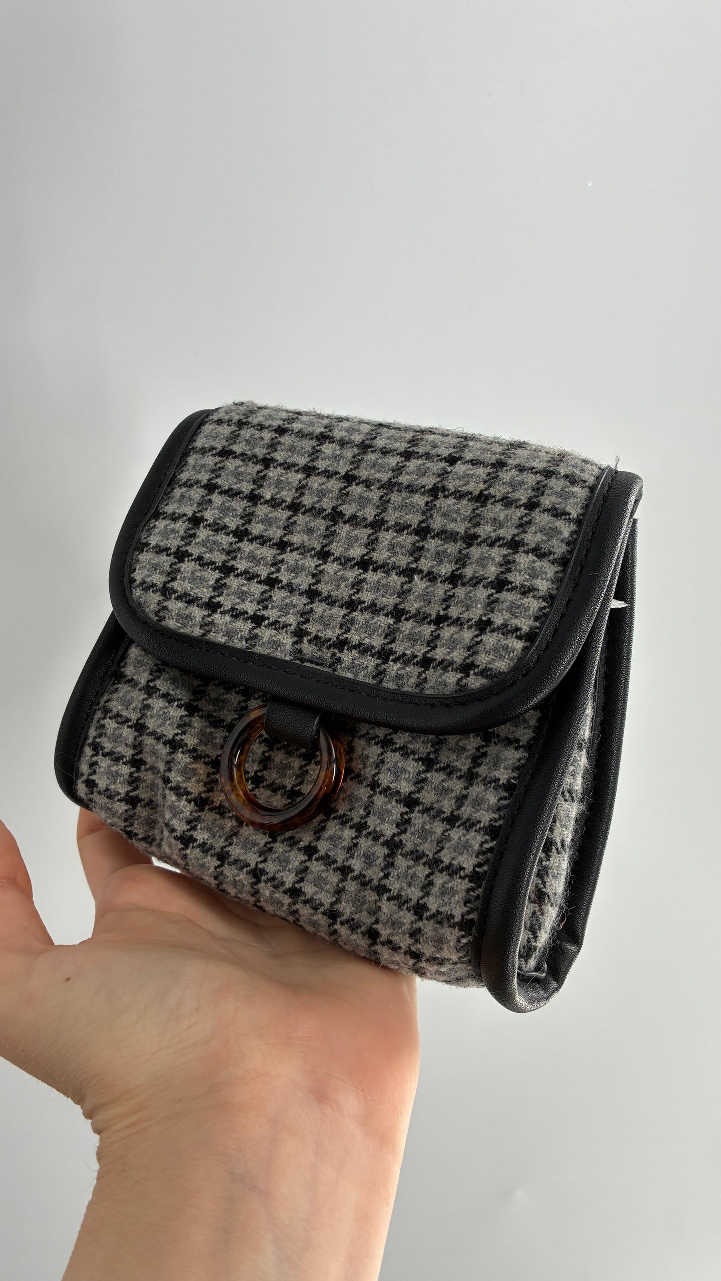 Woven Plaid Belt Bag