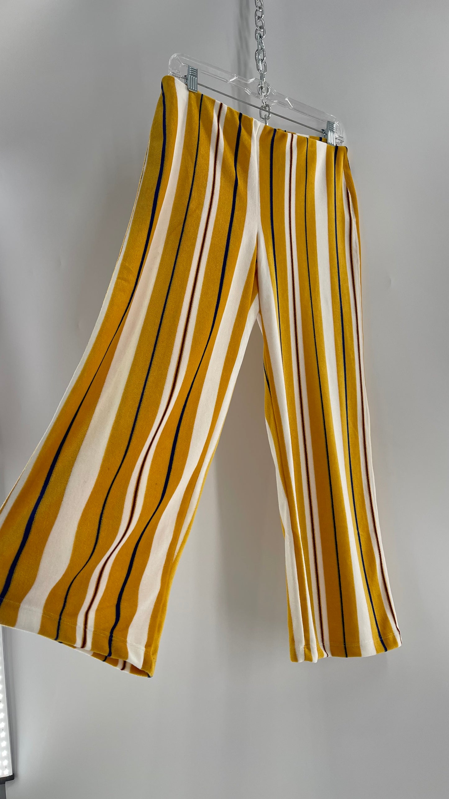 Urban Outfitters CroppedTerry Cloth Towel Yellow Striped Sweats (Medium)