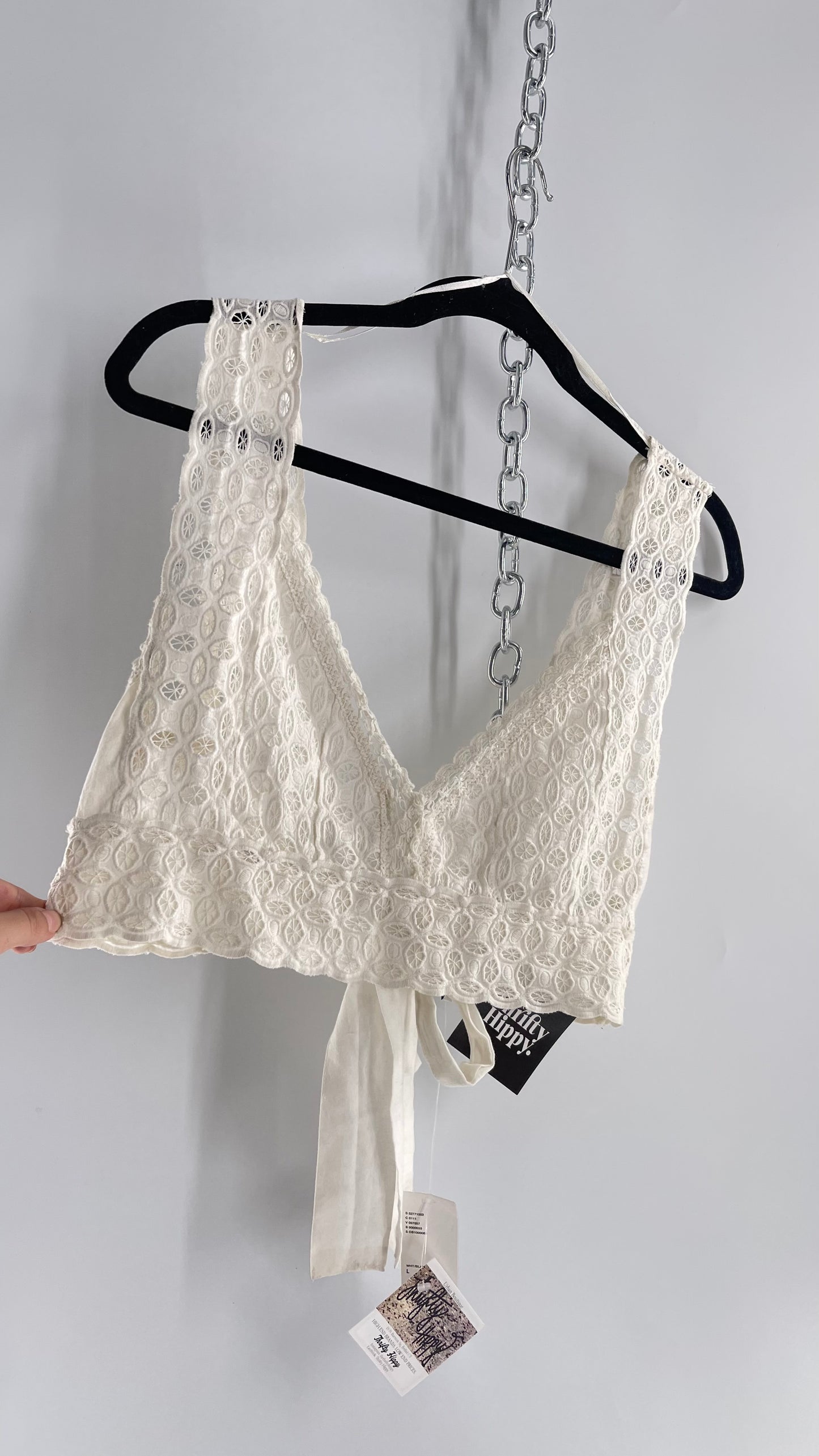 Urban Outfitters White Eyelet Lace Bustier with Tags Attached (Large)