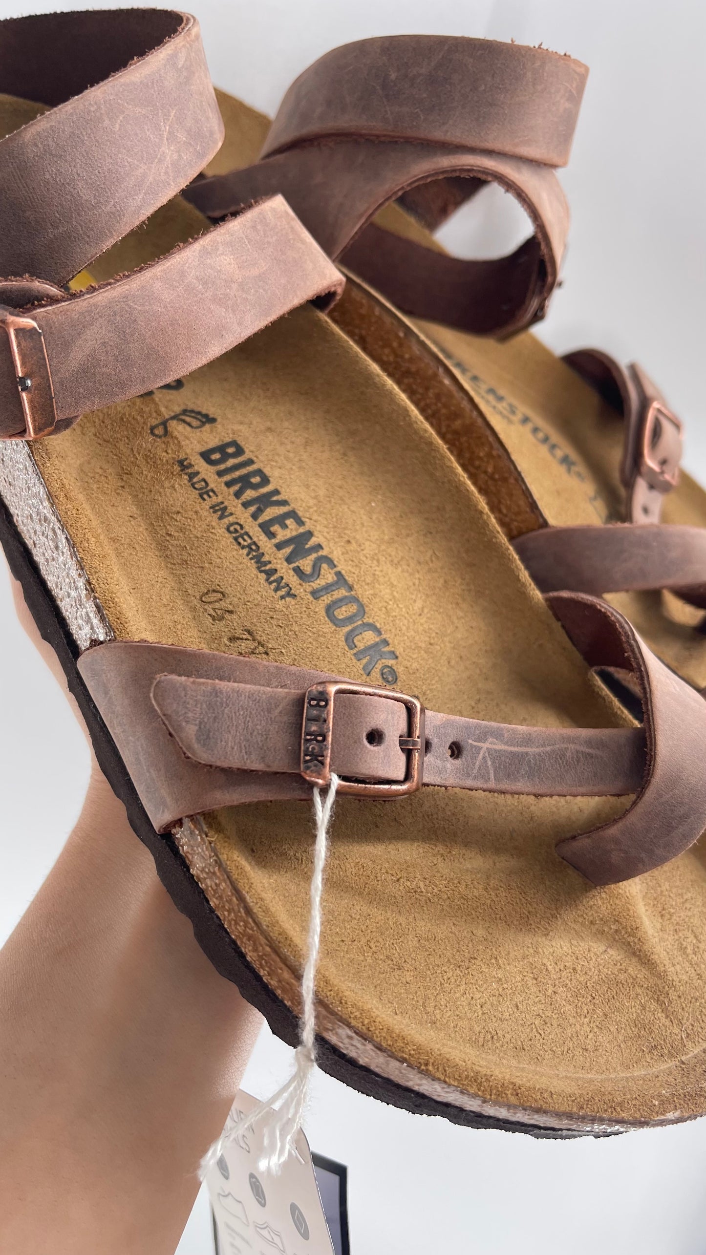 BIRKENSTOCK YARA Leather Strappy Sandal with Tags Attached (8)