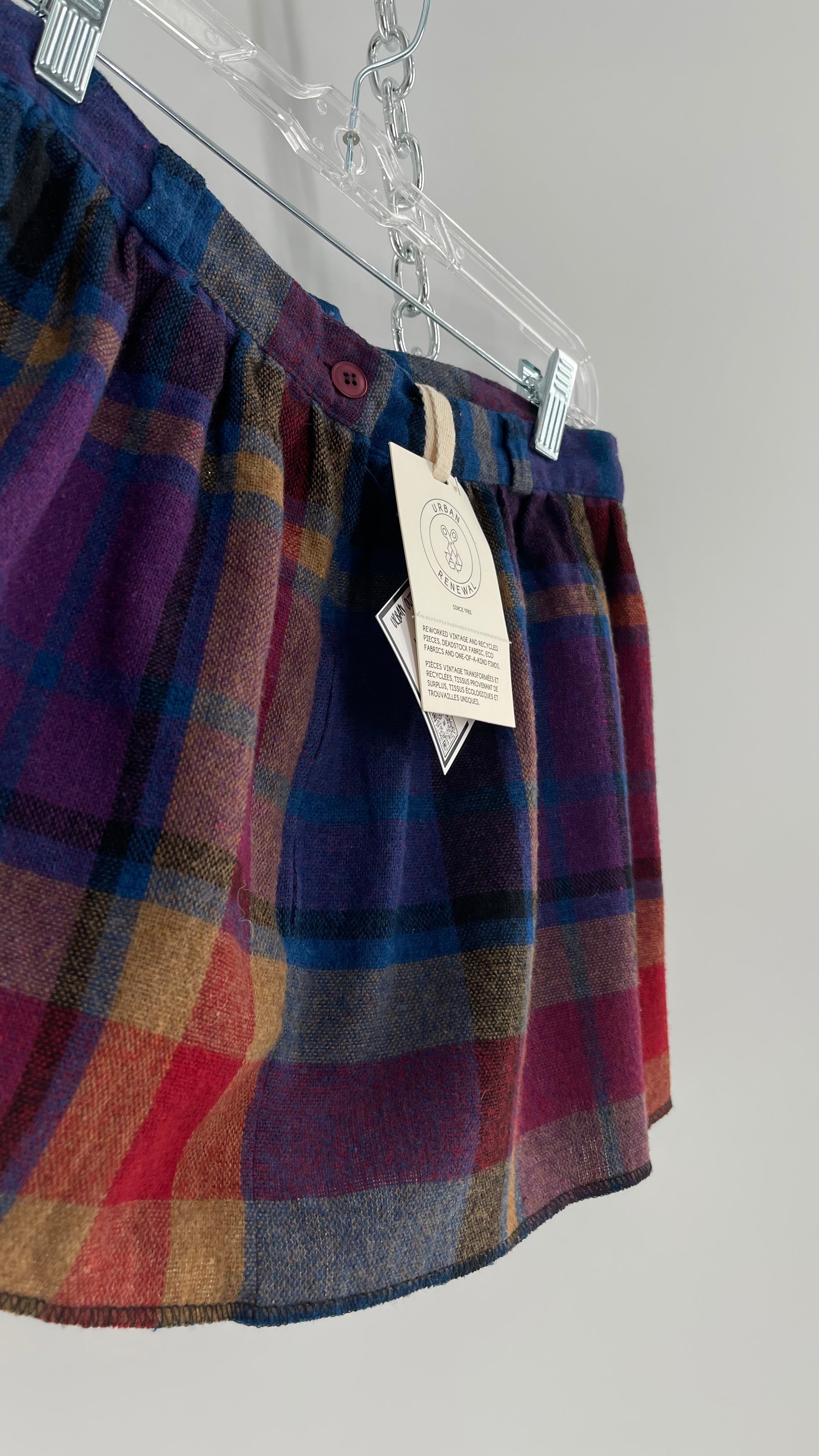 Plaid wool hotsell skirt xs