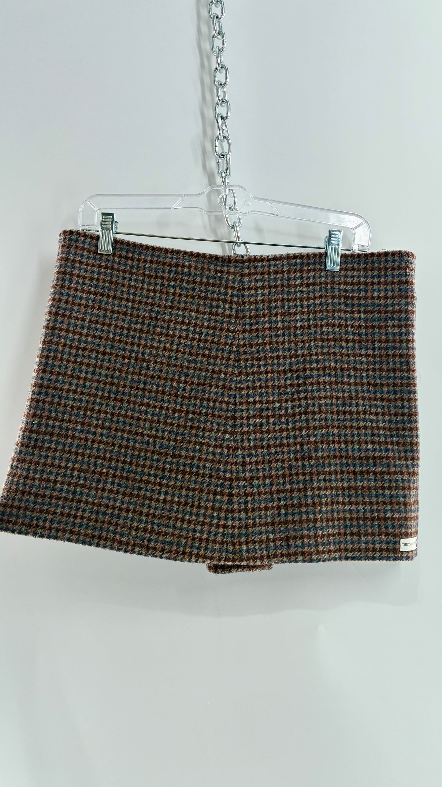 Vintage Suit Set with GOOD WORKS CLOTHING Wool Blend Indigo Plaid Blazer and Upcycled Wool Blend Mini Skirt (6 Petite)