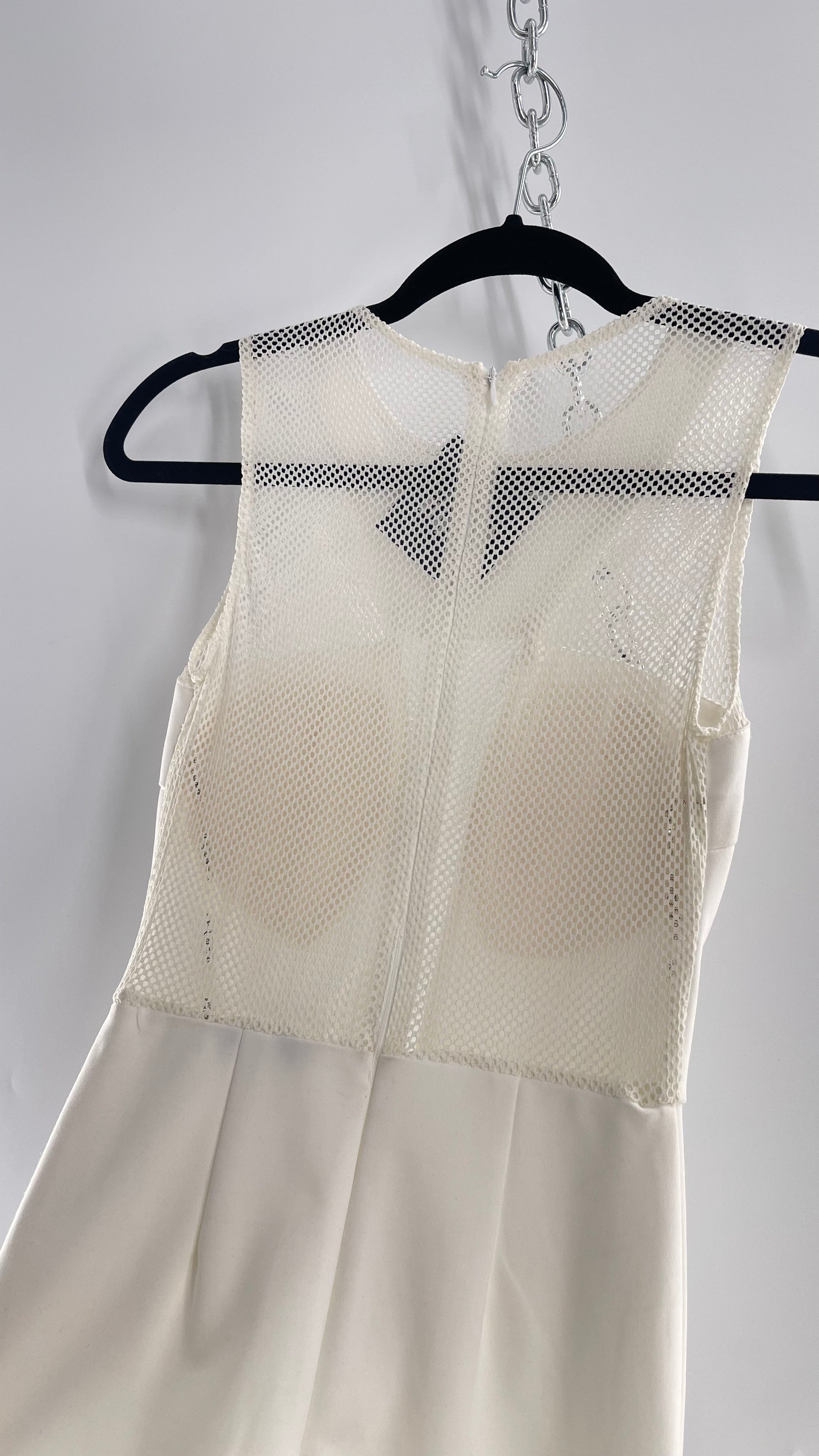 Rare London White Mesh Bodycon Mini Dress with Sheer Back and Padded B The Thrifty Hippy Rare London White Mesh Bodycon Mini Dress with Sheer Back and Padded B The Thrifty Hippy
