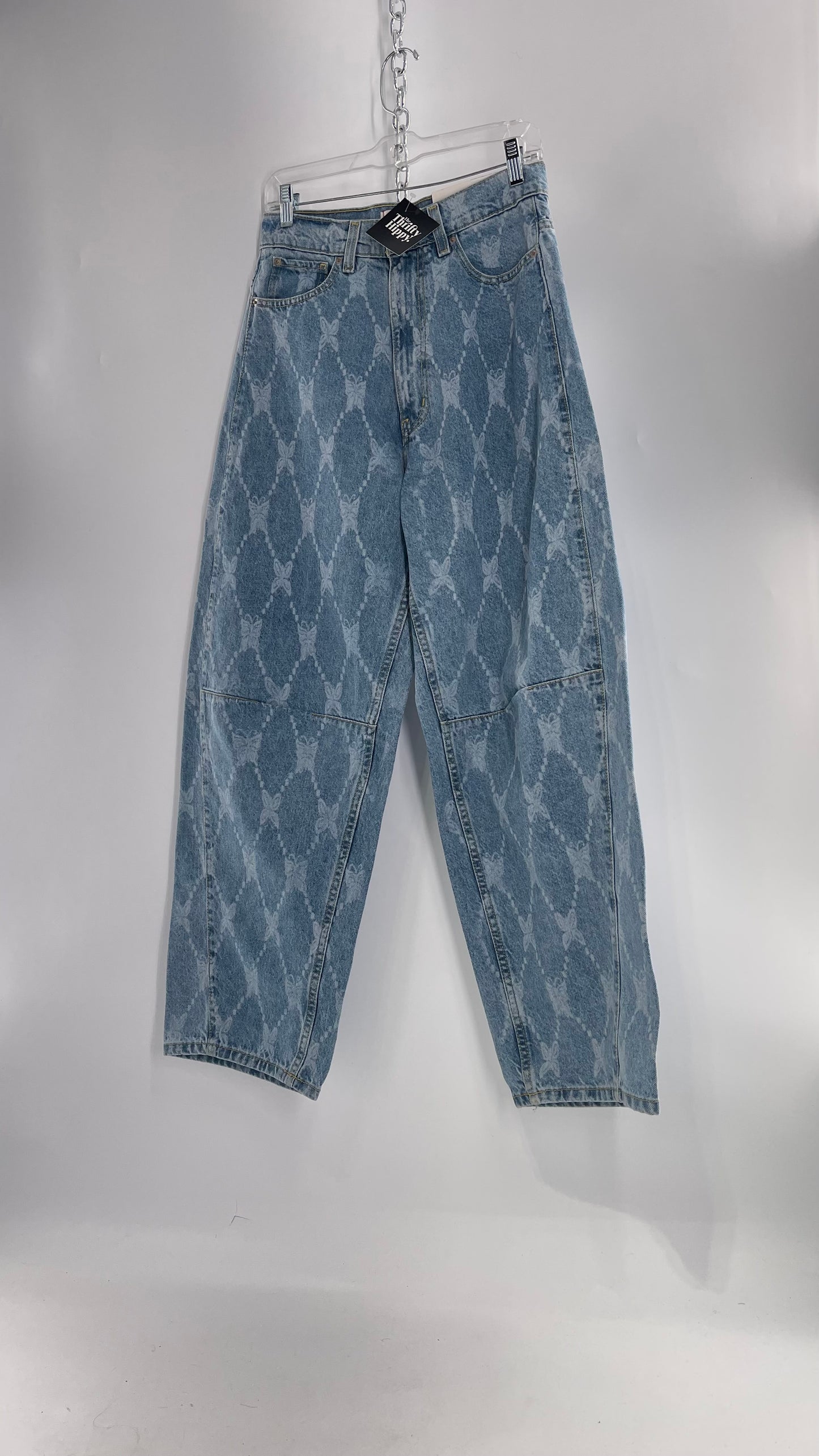 BDG Baggy Bleached Butterfly Jeans with Tags Attached (27)