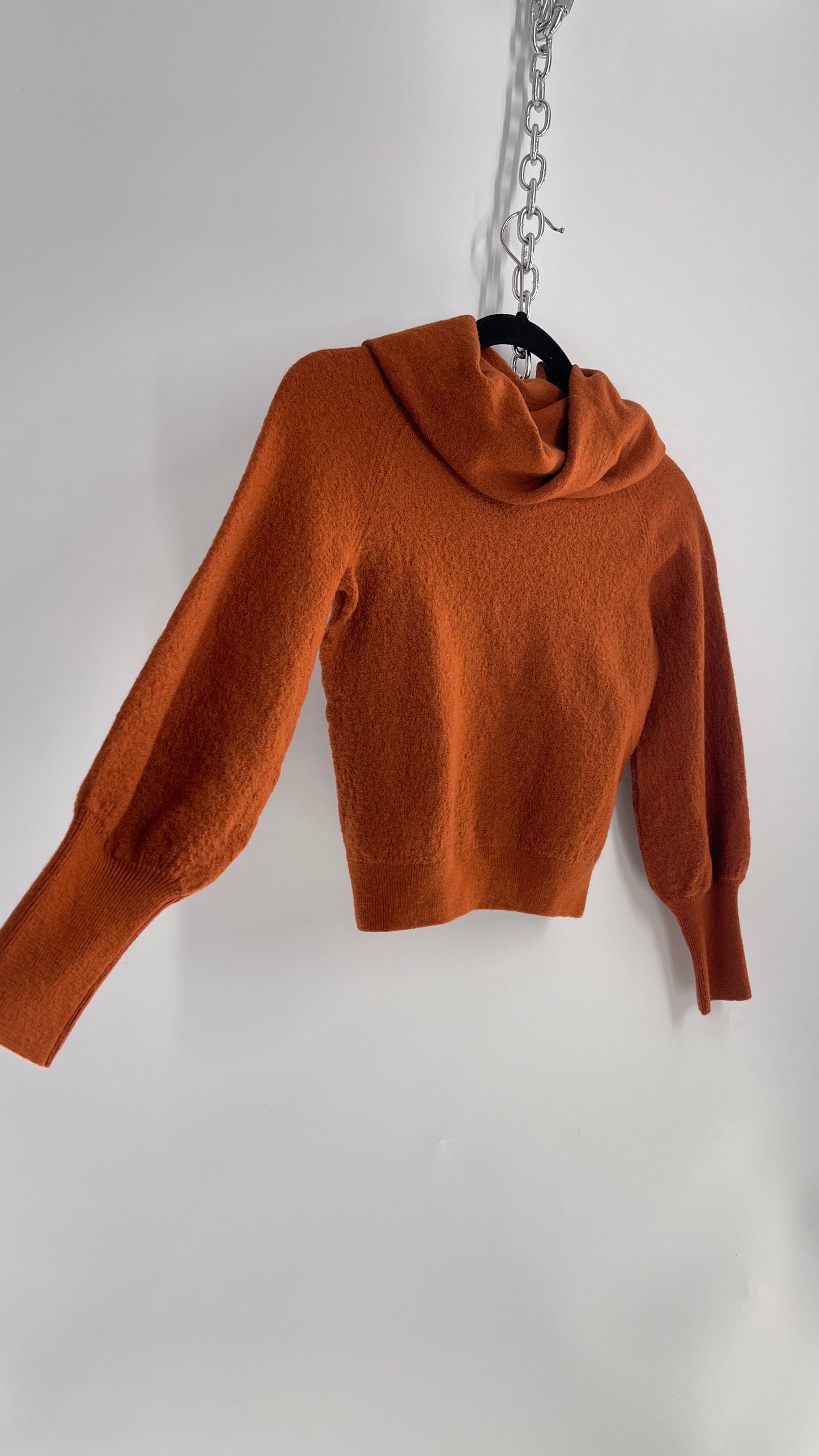 Anthropologie Burnt Orange 100% Merino Wool  (Small)