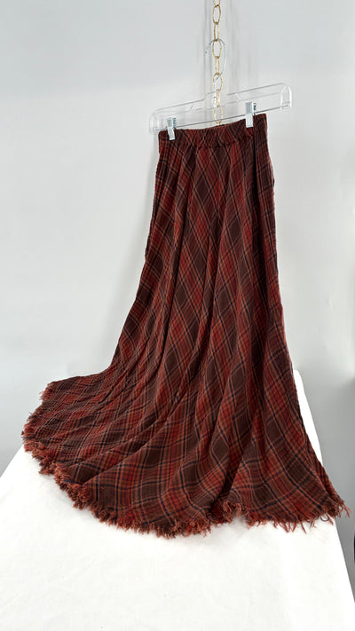 Vintage NATURAL LIFE 100% Cotton Fall Maxi Skirt (XS)