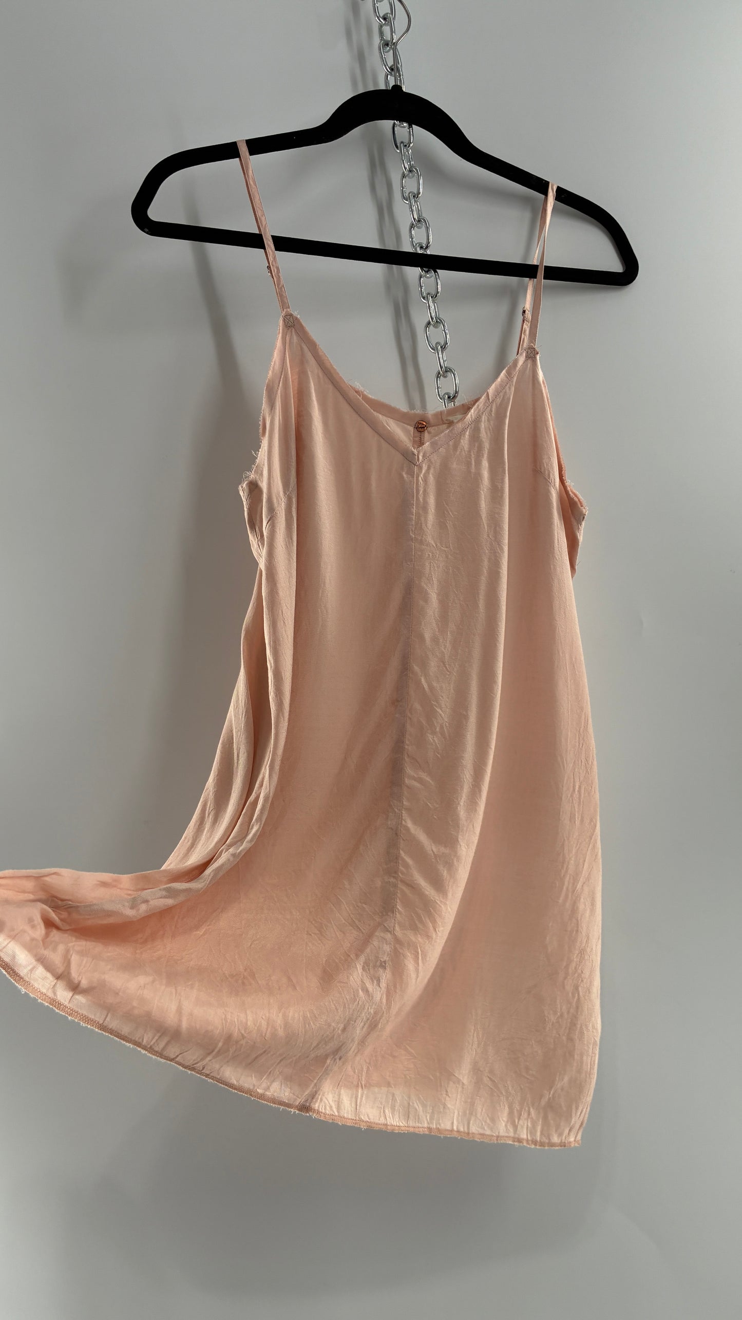 Free People Slip Dress with Raw Edge Hem (XS/S)