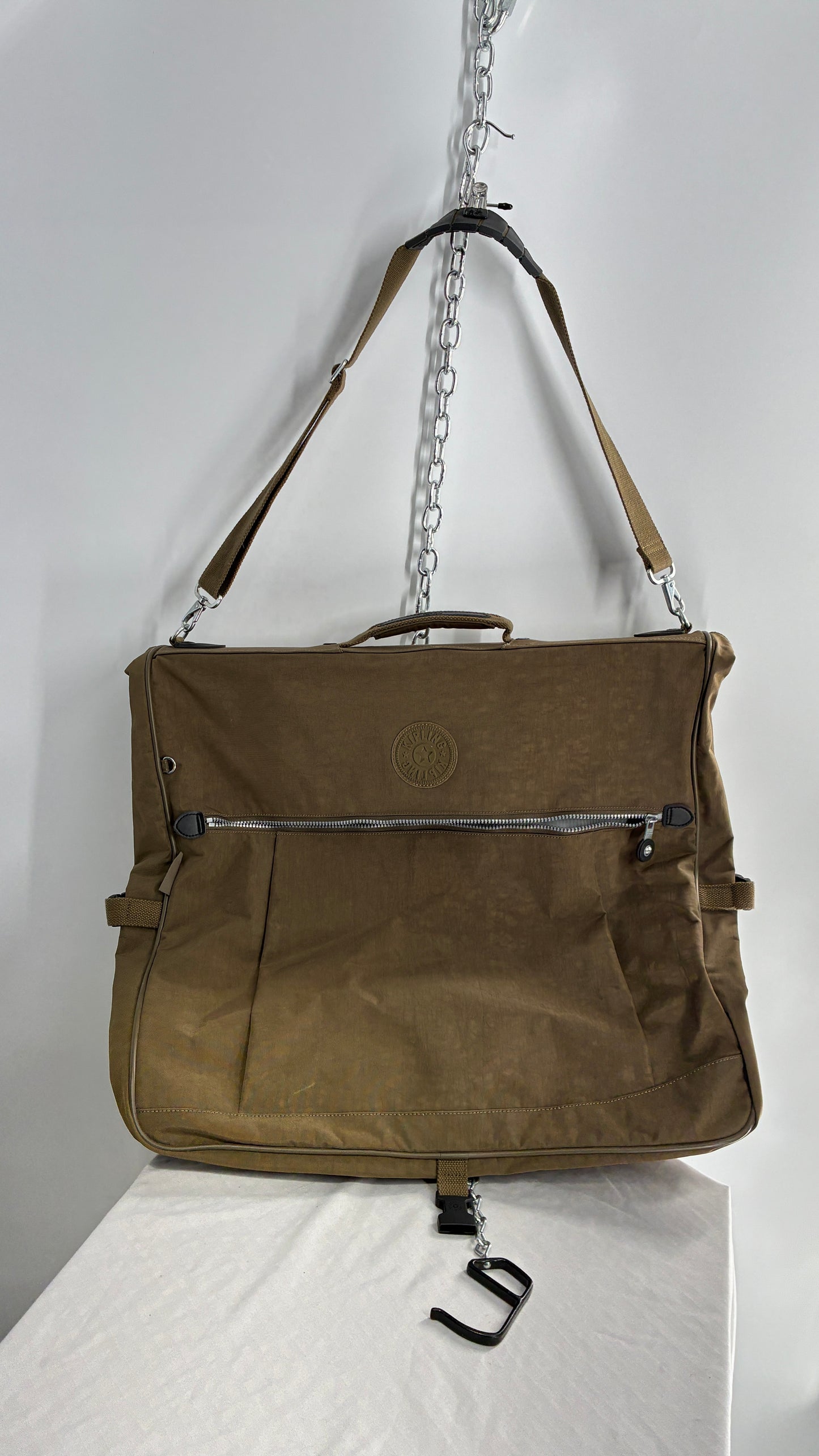 Vintage KIPLING Folding Travel Clothing Organizer Garment Bag