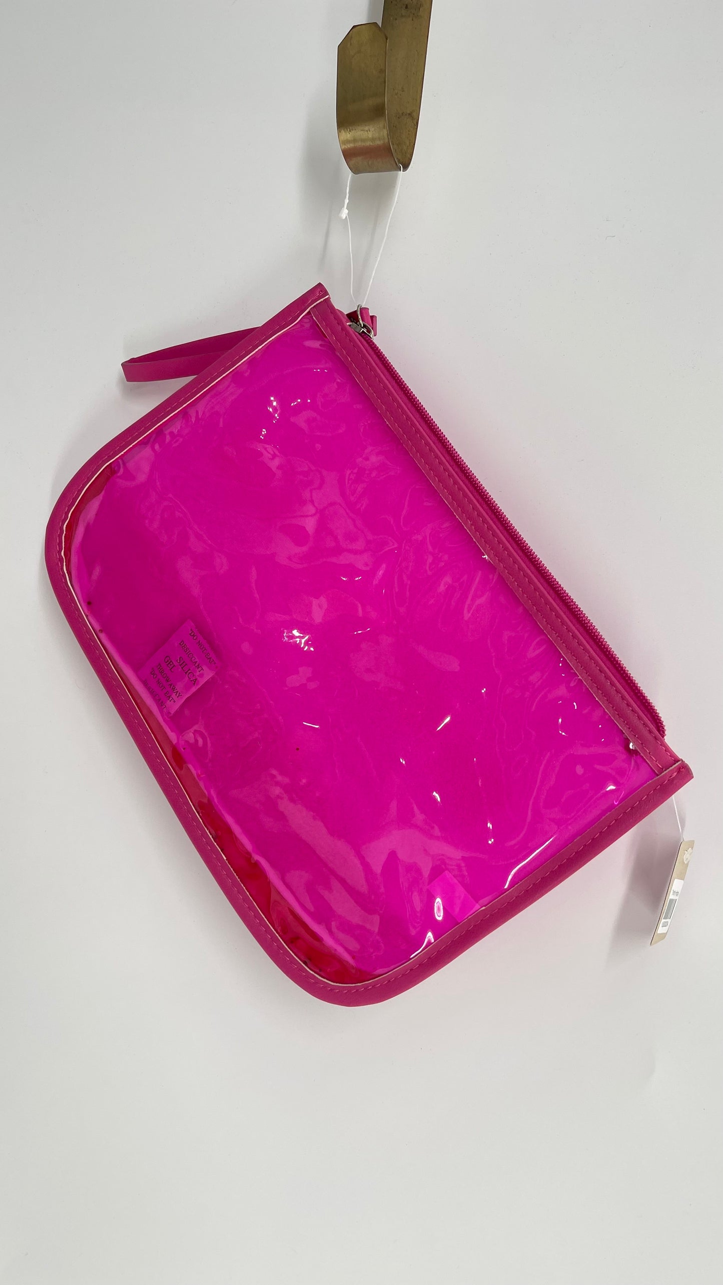 Pink “BEACH PLEASE” Oversized Zipper Pouch