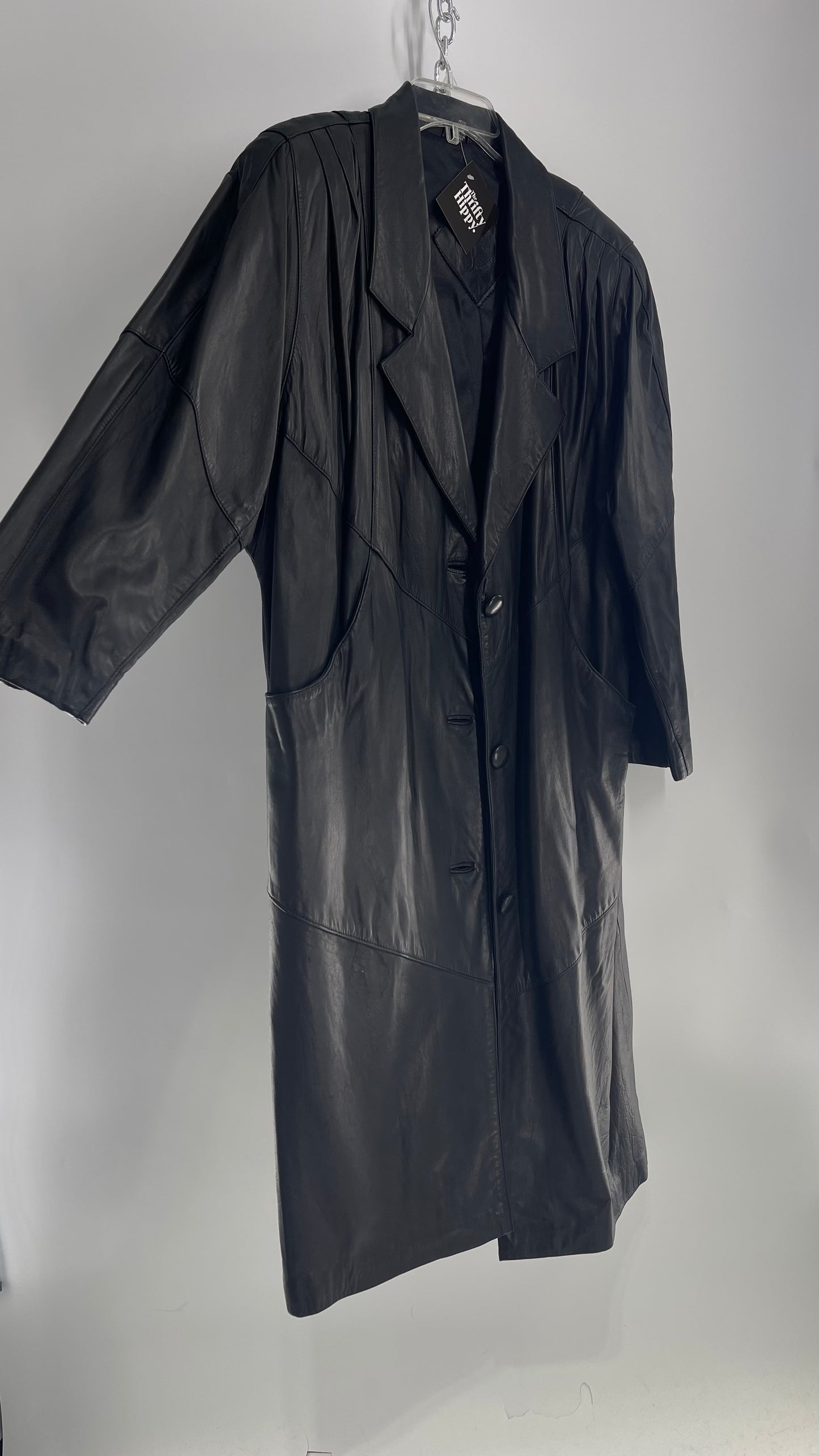 Vintage Jacqueline Ferrar Soft Leather Duster Coat (Large Petite)