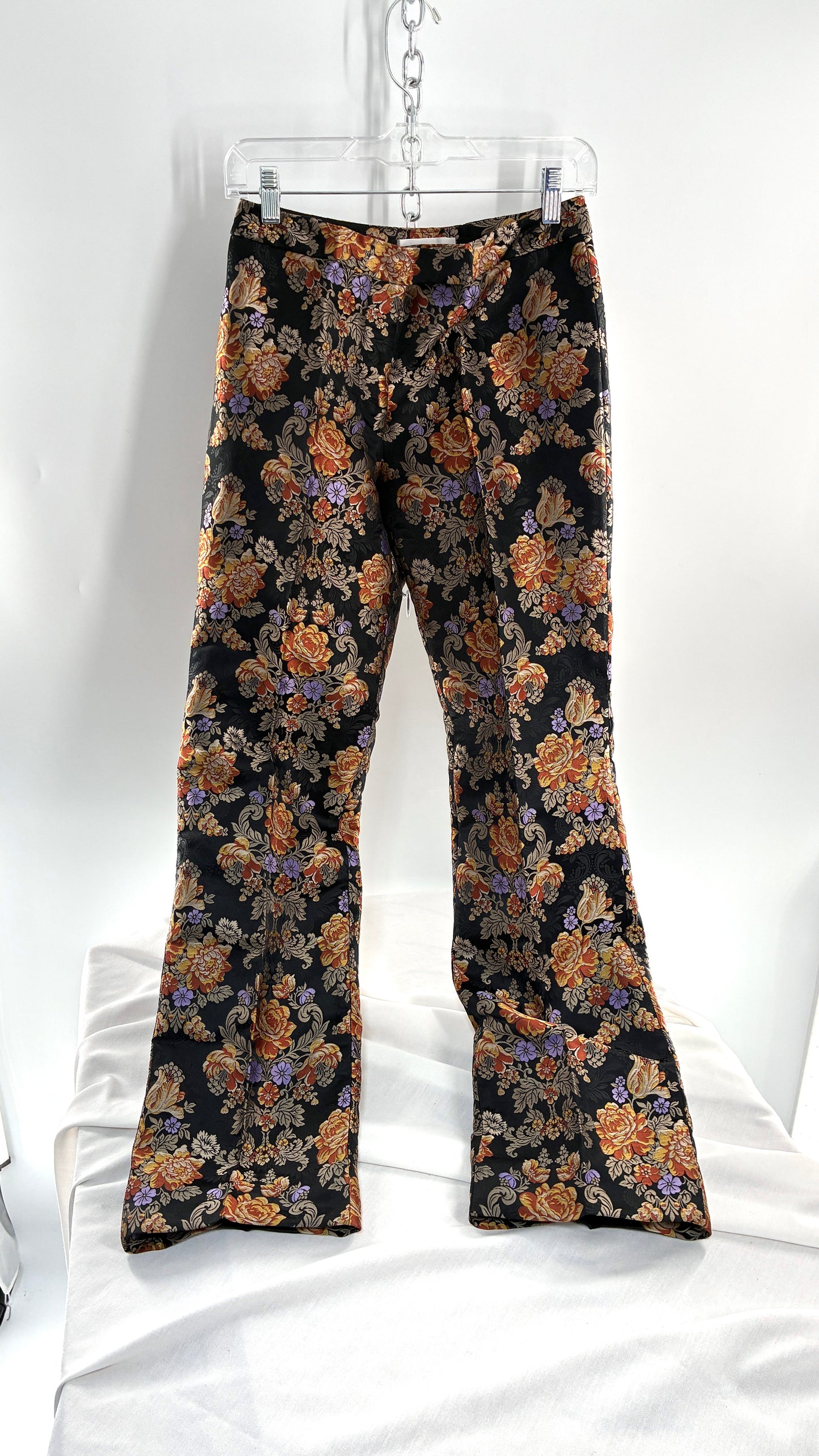 Vintage DOLCE & GABANNA Silk Black Brocade Trouser (42)