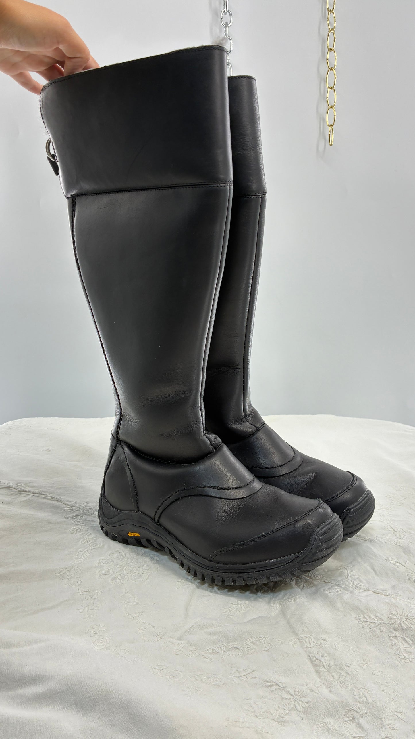 Vintage UGG Miko Thick Industrial Leather Chunky Boot (8)