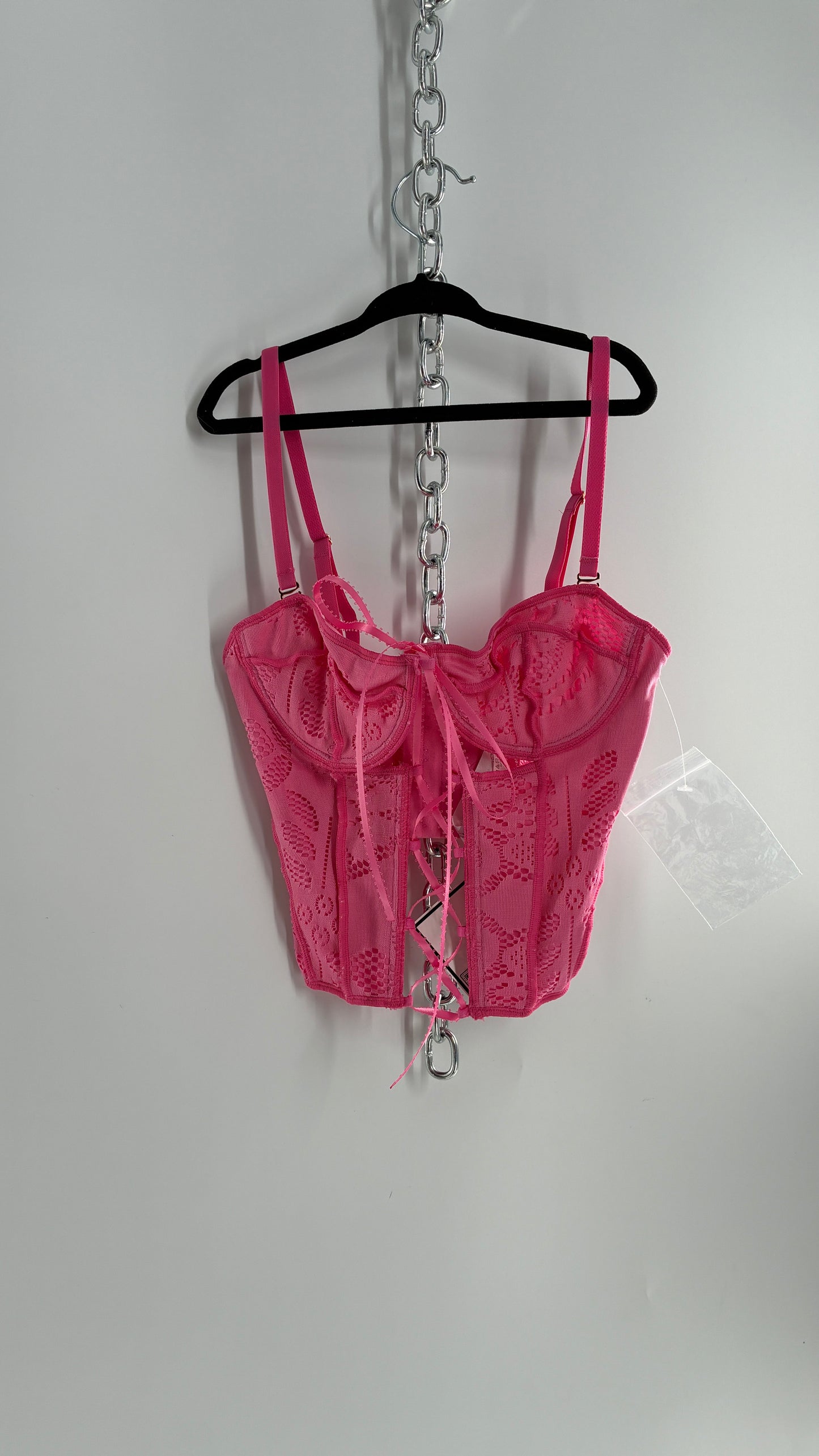 Urban Outfitters Pink Textured Corset (Small)