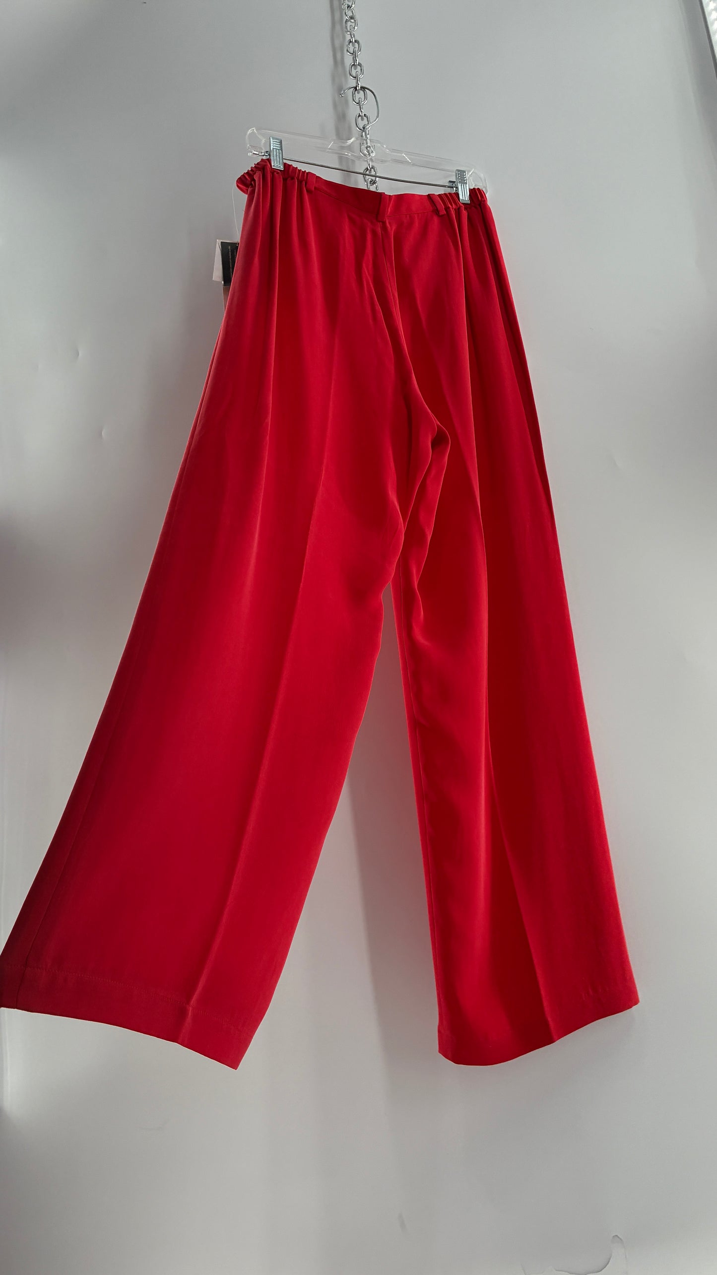 Vintage Josephine Chaus Cayenne 100% Silk Power Blazer and Wide Leg Trouser Set (12)