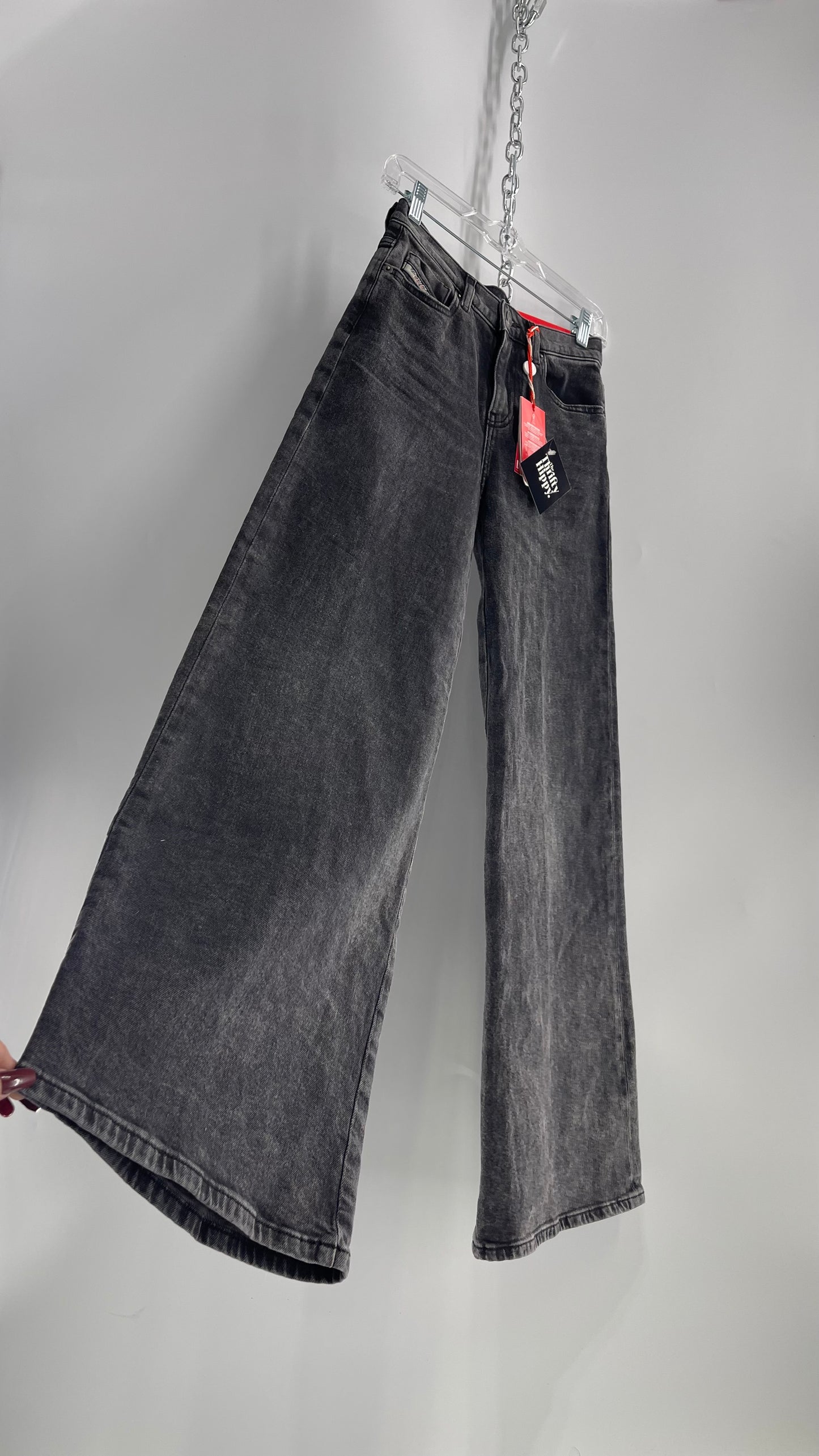 DIESEL Charcoal Grey Baggy Wide Leg 1978 D Akemi OCLBG with Tags Attached (24x30)