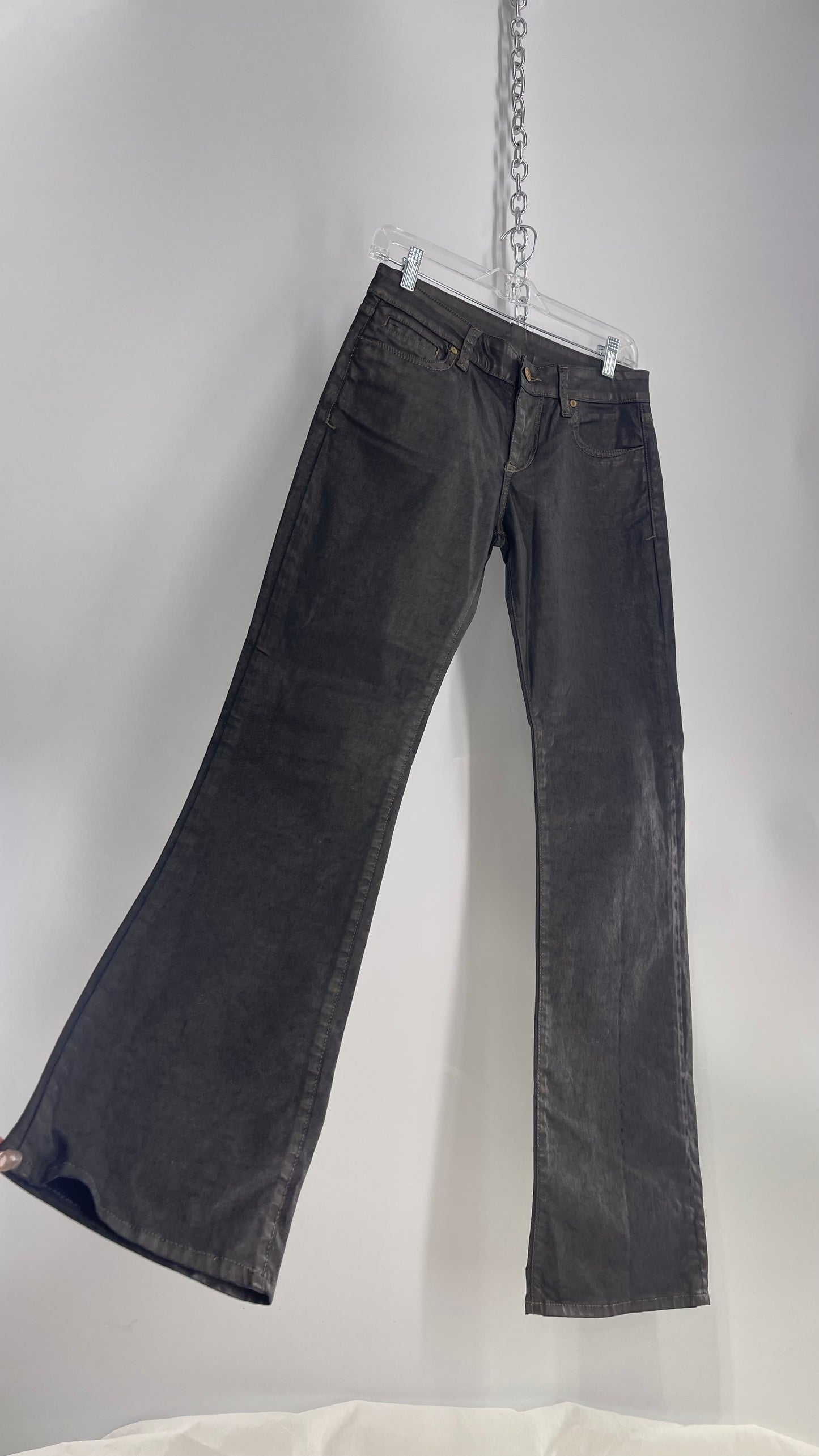 ACQUAVERDE Paris Metallic Mud Tone Jeans (28)