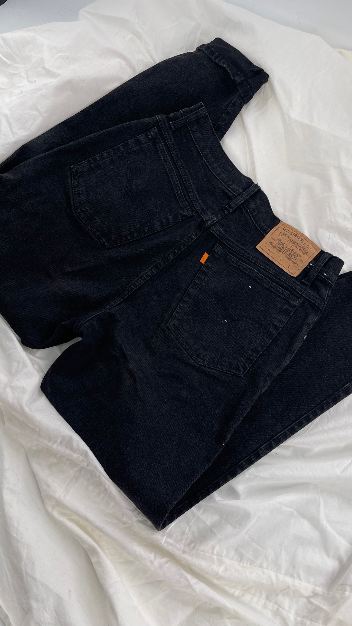 Levi’s Orange Tab 1970’s  Black Denim (Size 15)