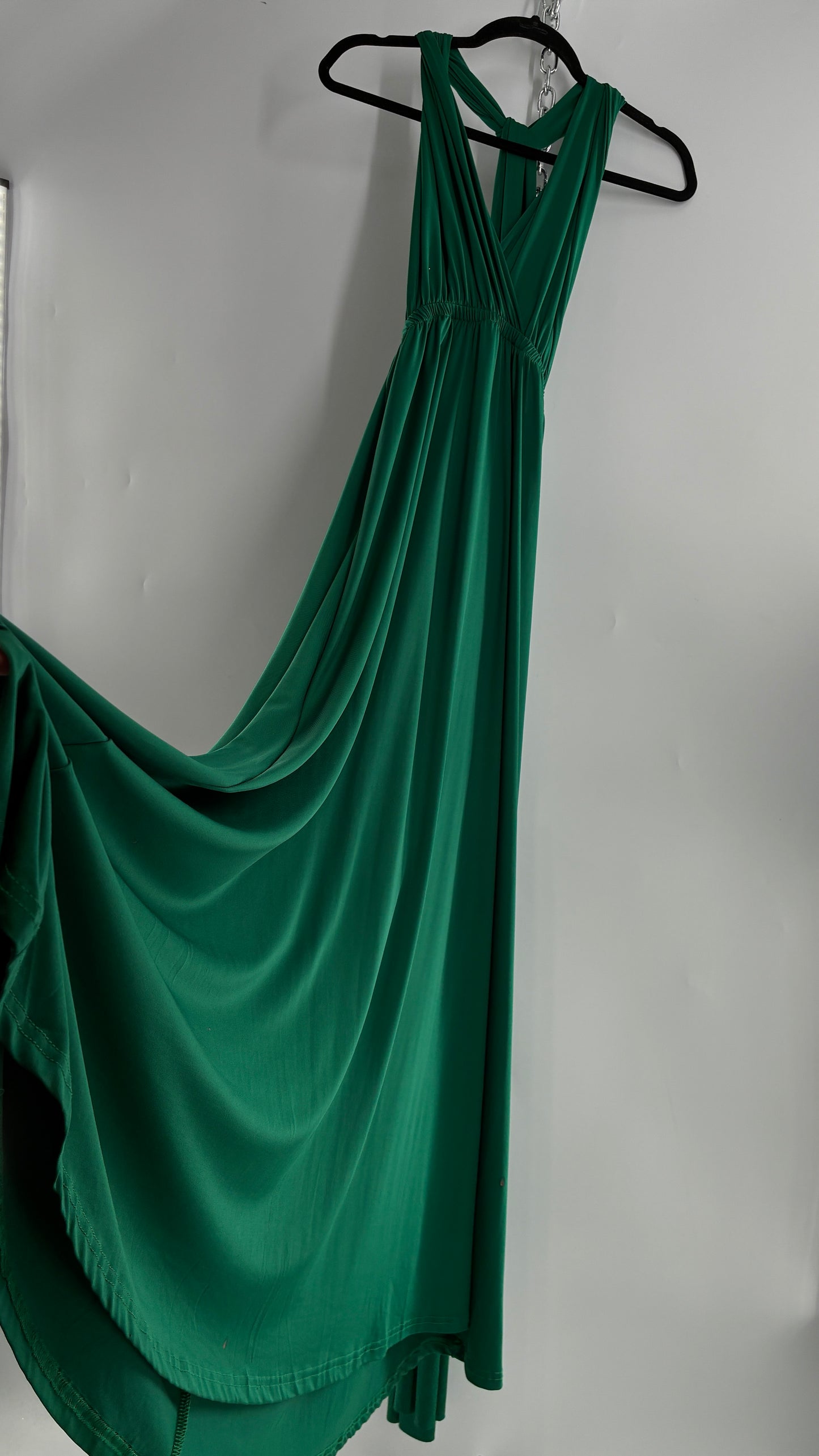 IBTOM CASTLE Forest Green Lycra Multi-Way Convertible Maxi (S)