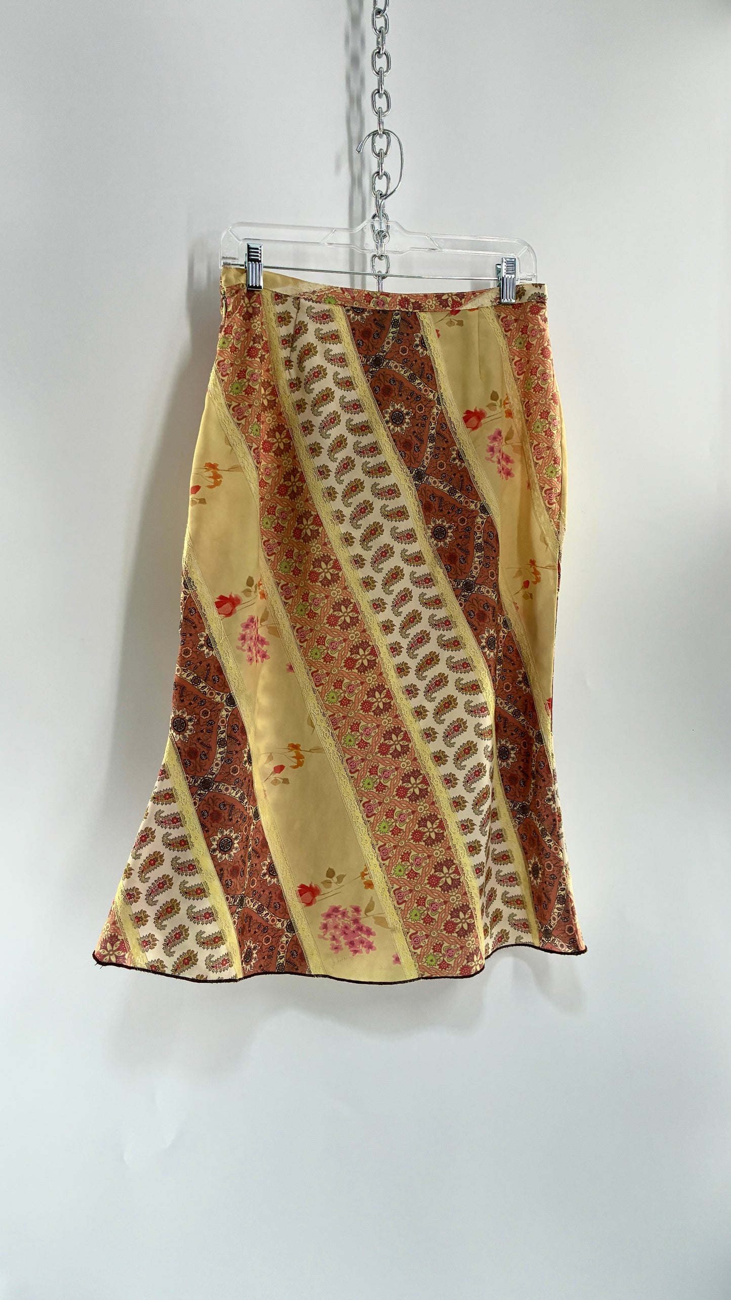 Vintage JANE DOE Paneled Skirt with Embroidered Sequin Details (Large)