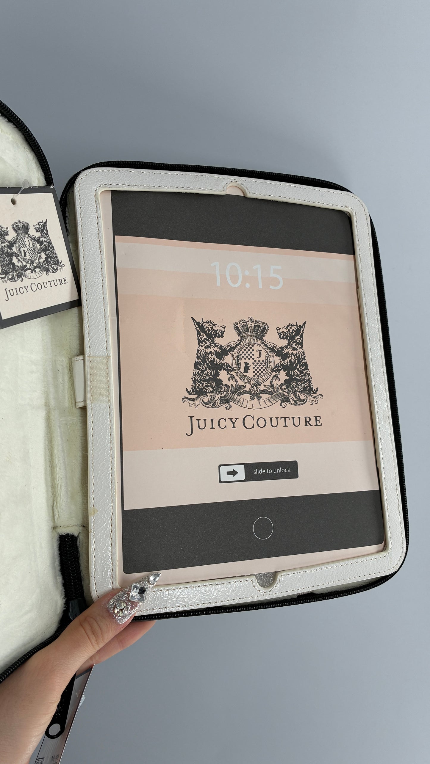Vintage JUICY COUTURE Black Glitter Case with Tags Attached