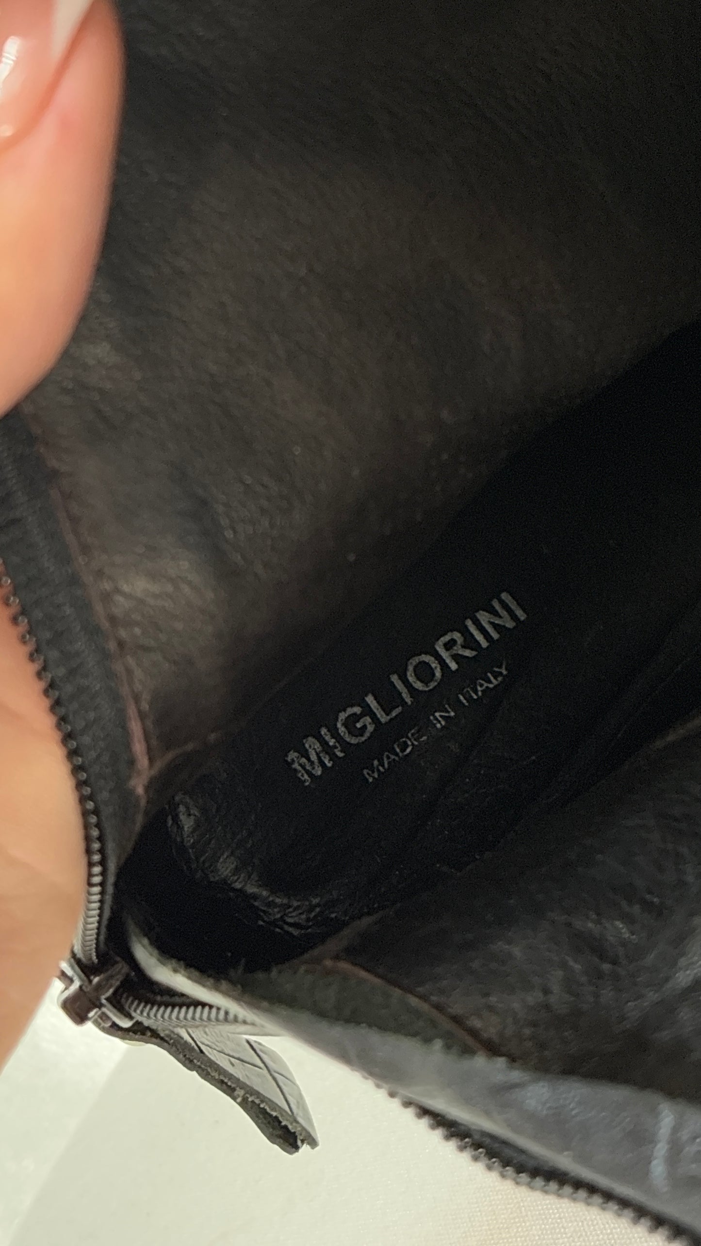 Vintage MIGLIORINI Black Genuine Calf Hair/Fur Boots with Heel, Made in Italy (7.5)