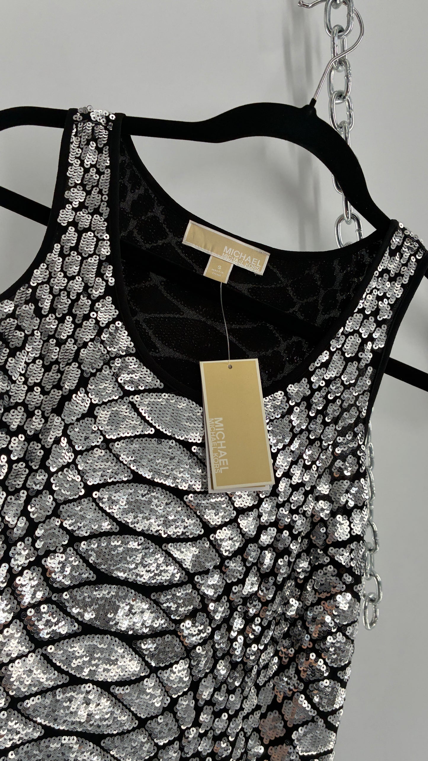 Deadstock Vintage MICHAEL KORS Sequin Mini Dress (Small)