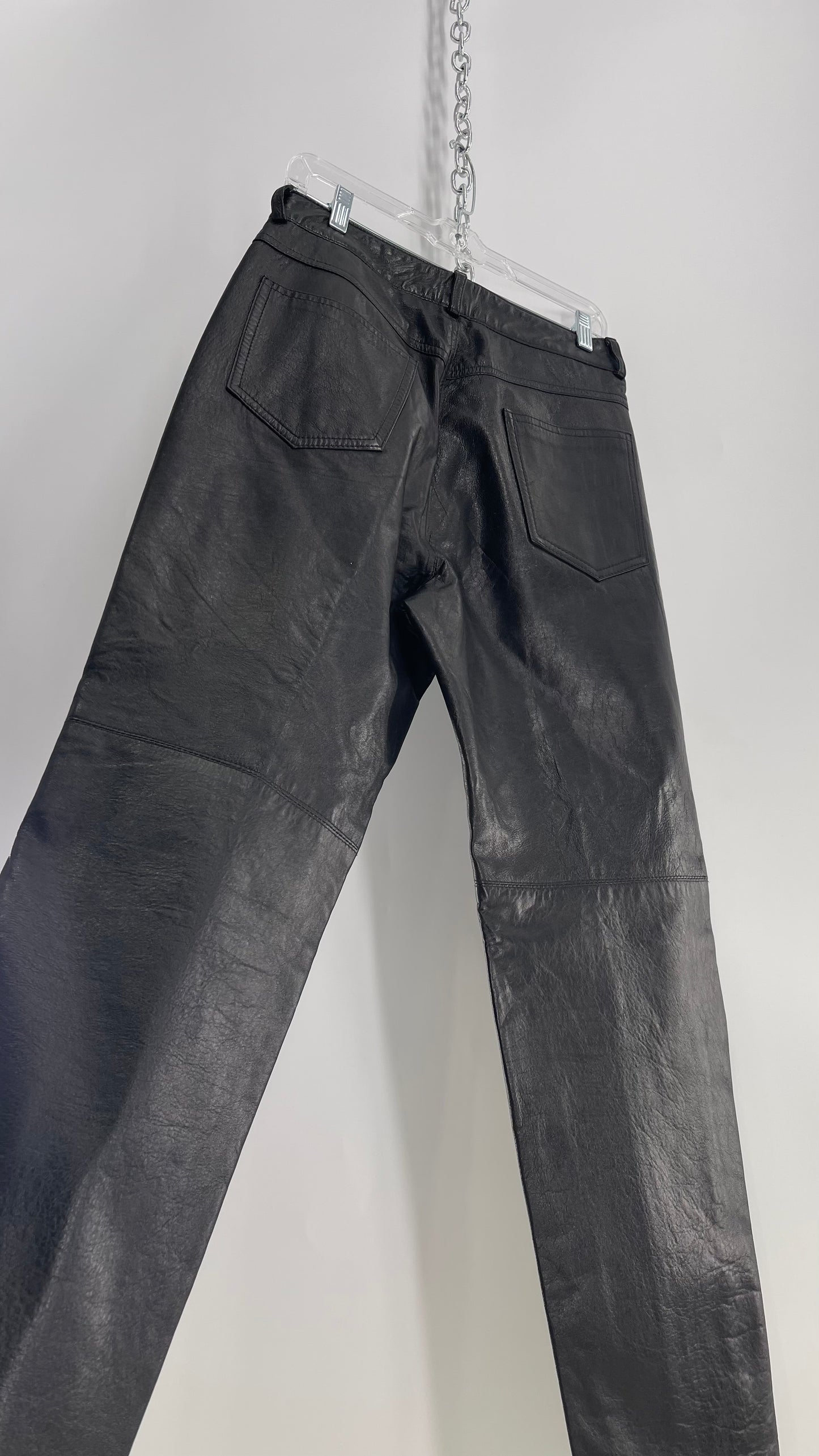 Vintage J. Percy for Marvin Richards Black Leather Pants (12)