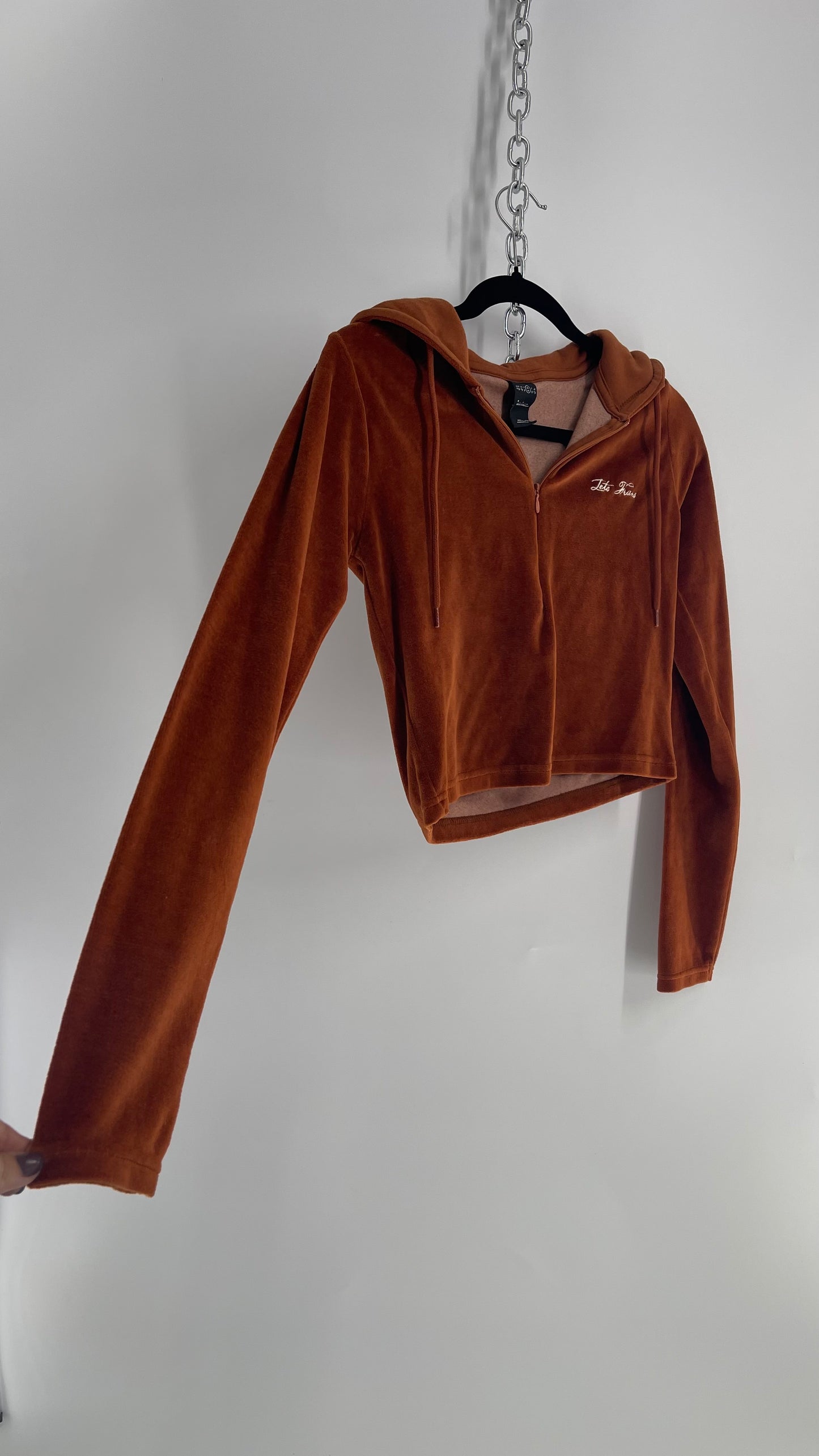 Iets Frans Burnt Orange Embroidered Hoodie (M)