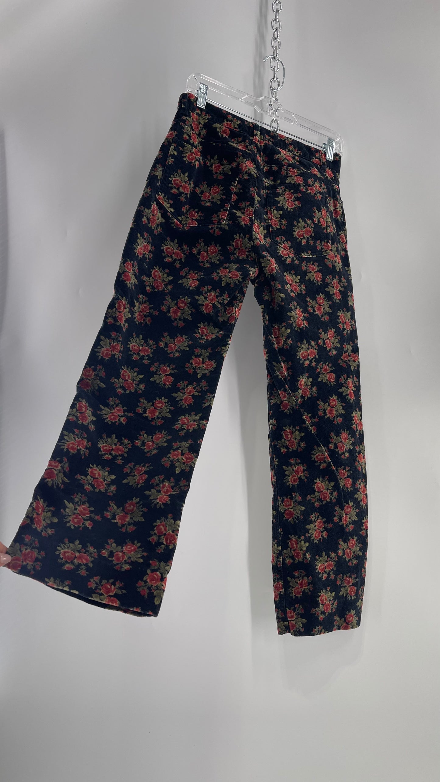 JONES New York Vintage Velvet Velour Floral Stretch Jeans (4)