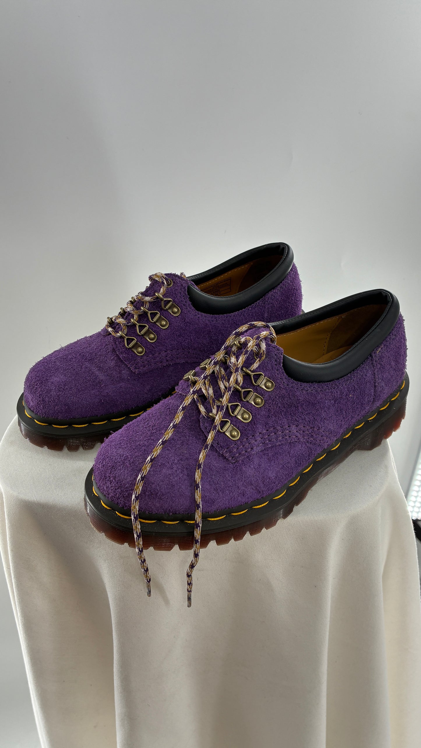 Vintage Dr. Martens 8053 Ben Purple Suede Leather Oxford Sneakers (6)