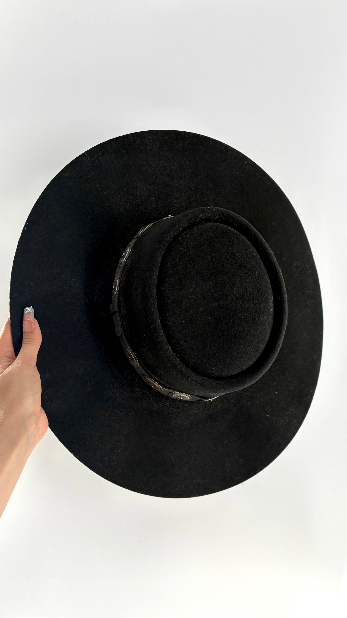Vintage CHARLIE1HORSE High Desert Black 100% Wool Wide Brim Hat