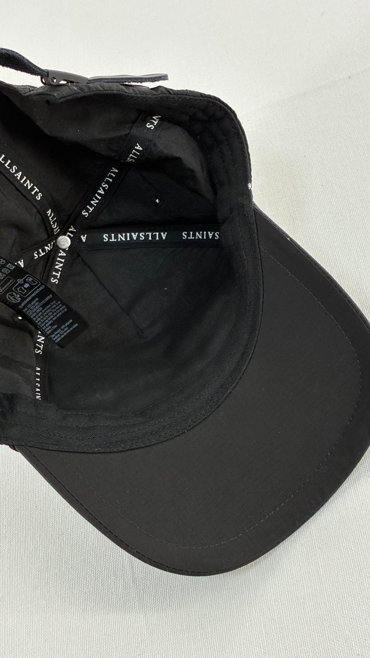 Vintage ALLSAINTS Black Embroidered UNDERGROUND Logo Baseball Cap
