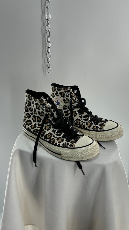 Vintage Converse Chuck Leopard Driftwood Ctas 70 Hi (W6.5)