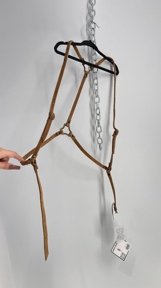 Free People Suede Leather Body Harness with Tag Attached (One Size)