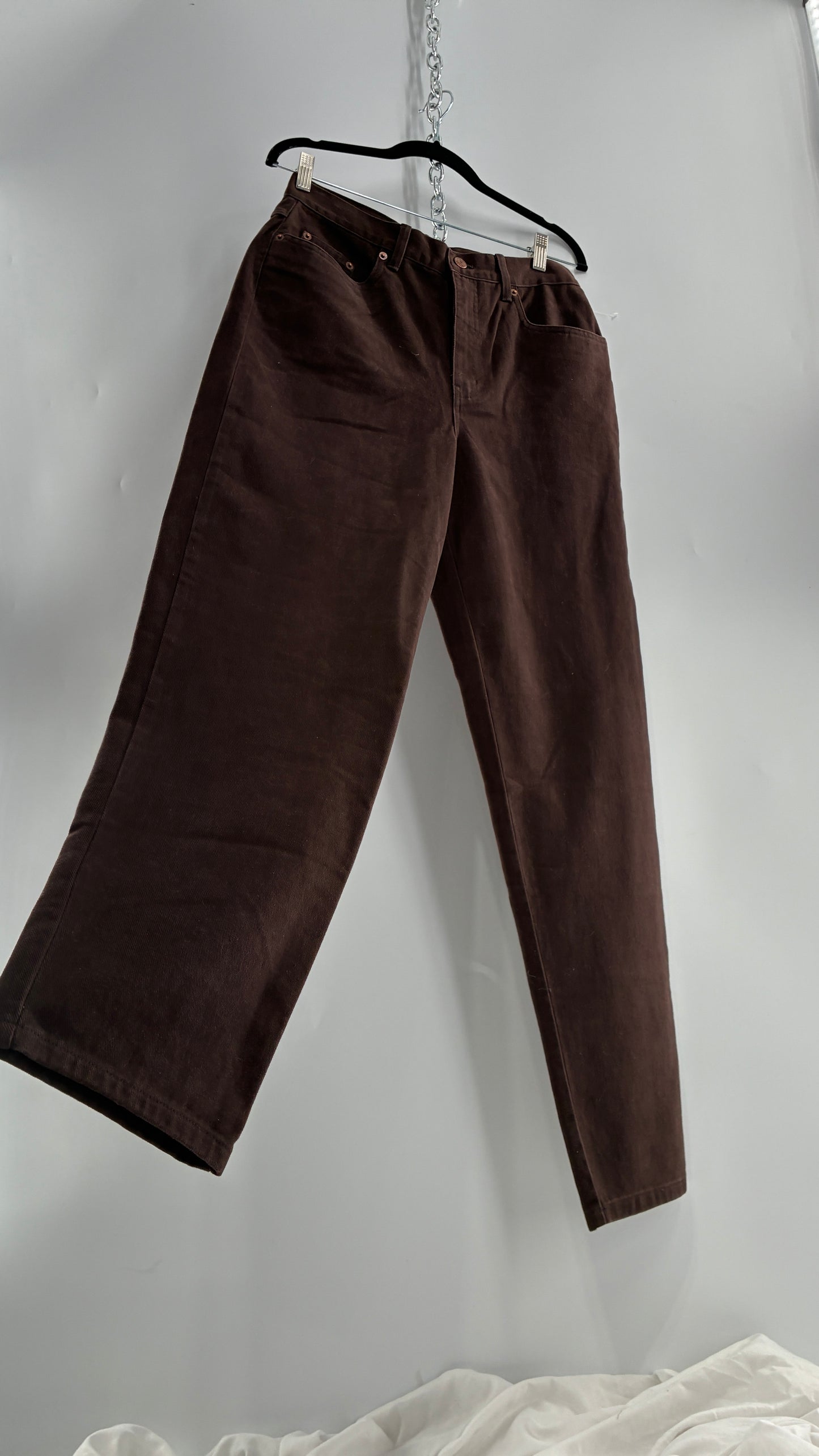 Deadstock Vintage BILL BLASS Brown High Waisted Mom Jeans