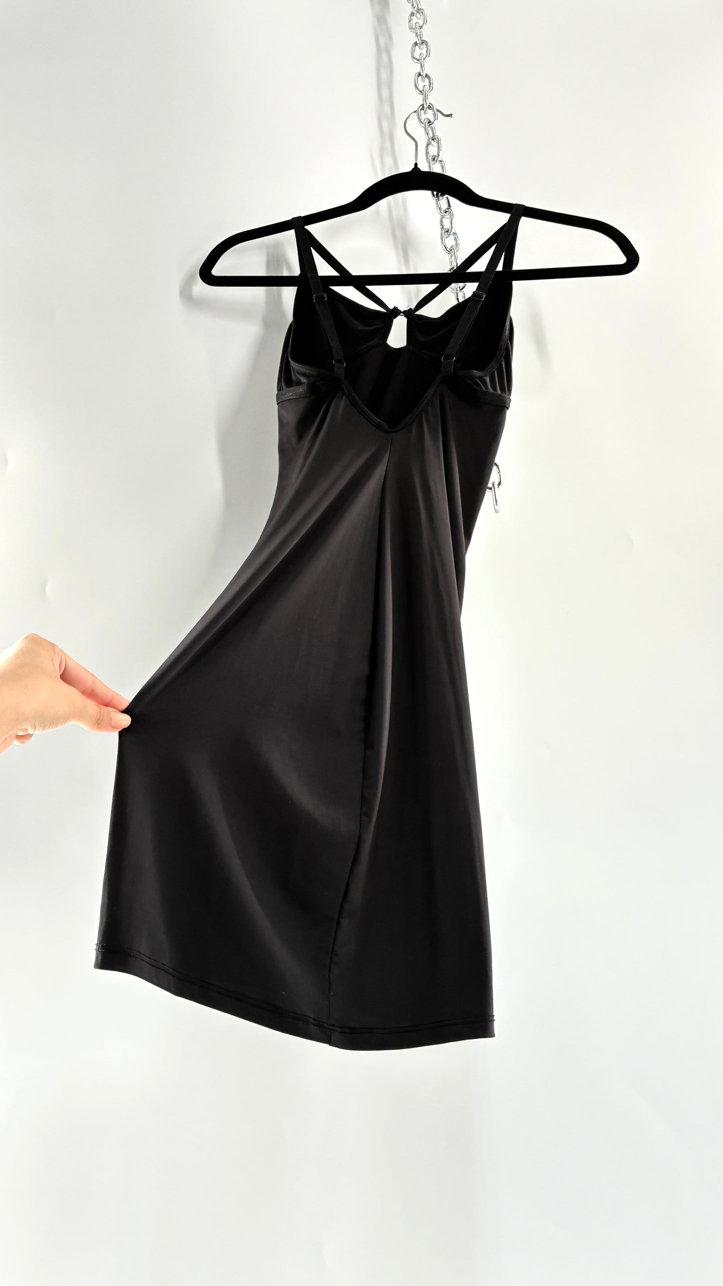 Urban Outfitters Out from Under Caged Black Spandex Black Dress (XS)