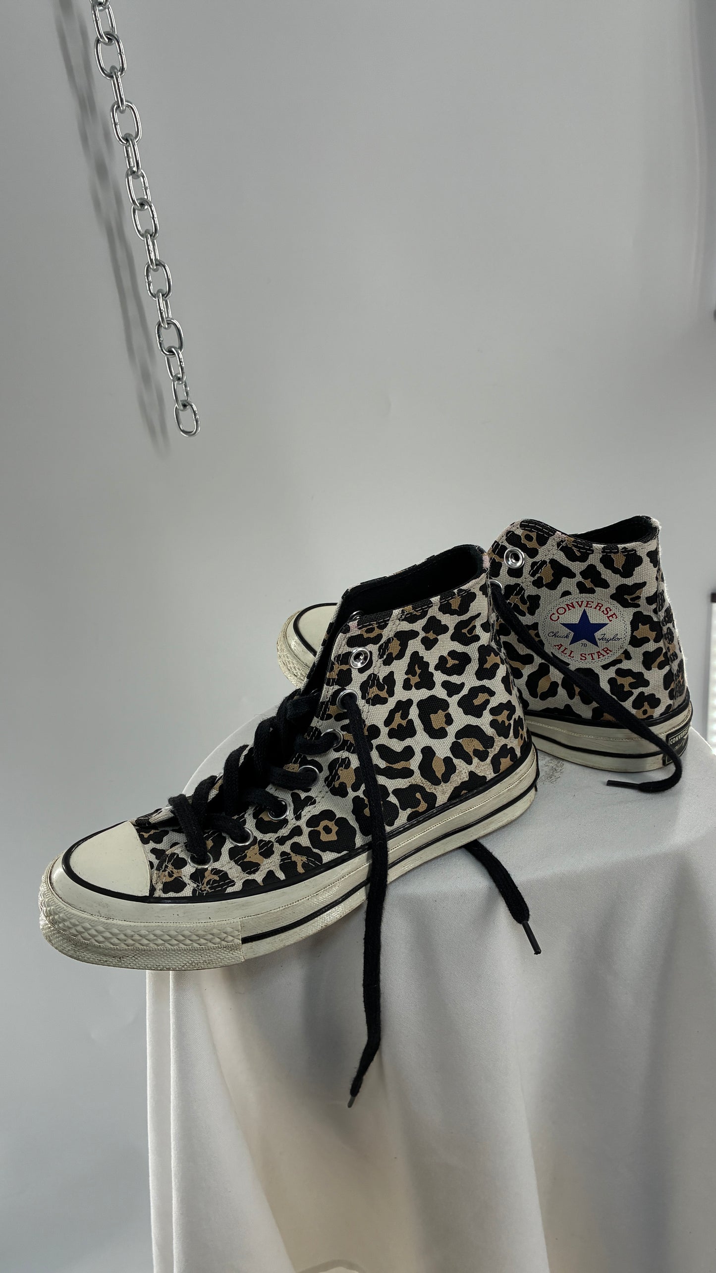 Vintage Converse Chuck Leopard Driftwood Ctas 70 Hi (W6.5)