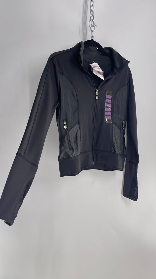 Catherine Malandrino Black Athletic Jacket with Thumb Holes and Tags Attached (S)