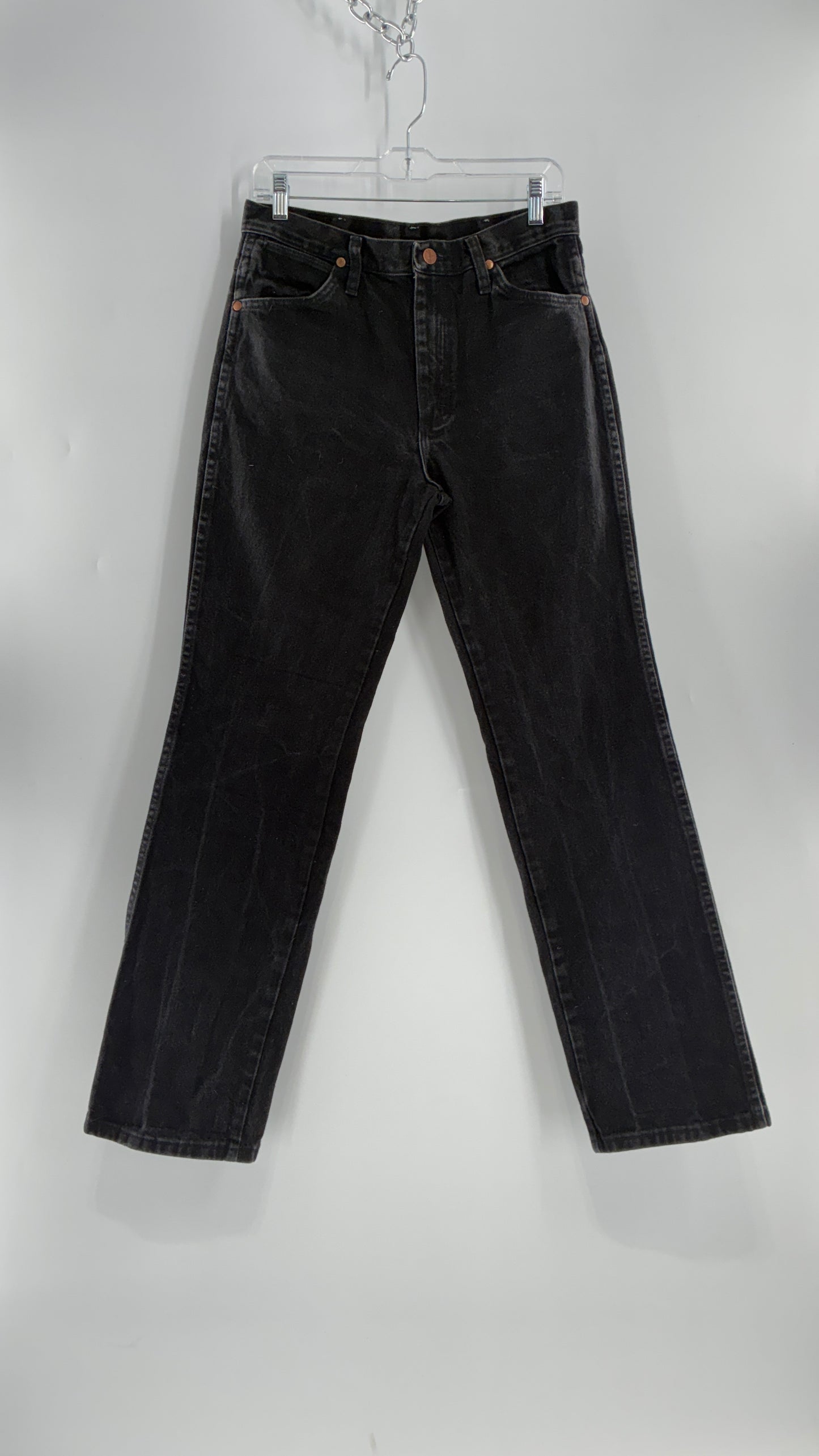 Vintage Wrangler Dark Grey Acid Washed Jeans (31x32)