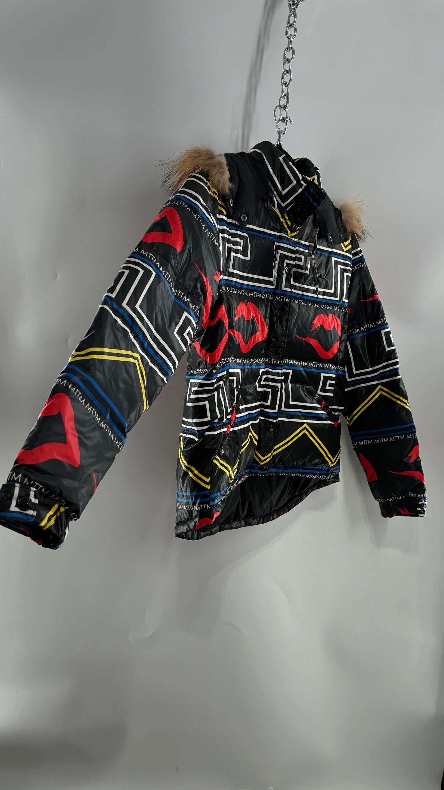Vintage MARRIED TO THE MOB Graphic Puffer Jacket (Medium)