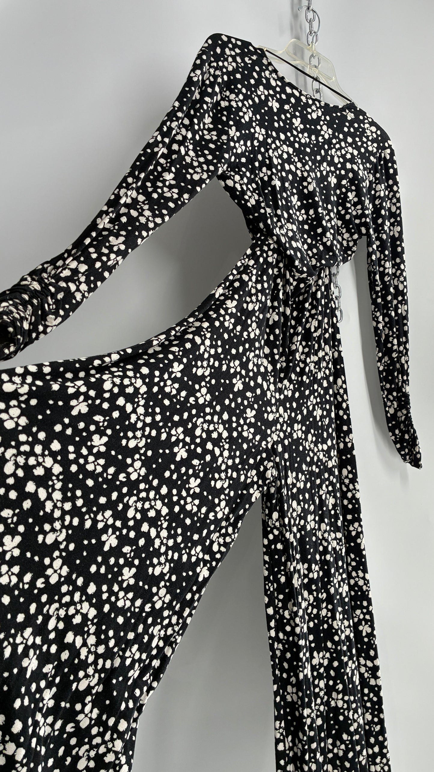 Free People Black and White Polka Dotted Jumpsuit (2)