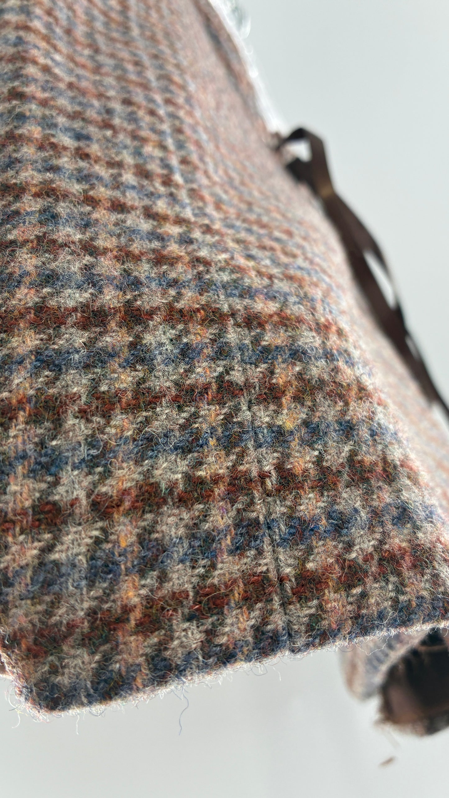 Vintage Suit Set with GOOD WORKS CLOTHING Wool Blend Indigo Plaid Blazer and Upcycled Wool Blend Mini Skirt (6 Petite)