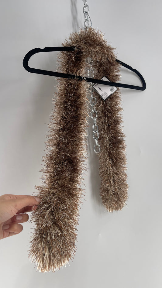 Vintage Brown Fuzzy Scarf