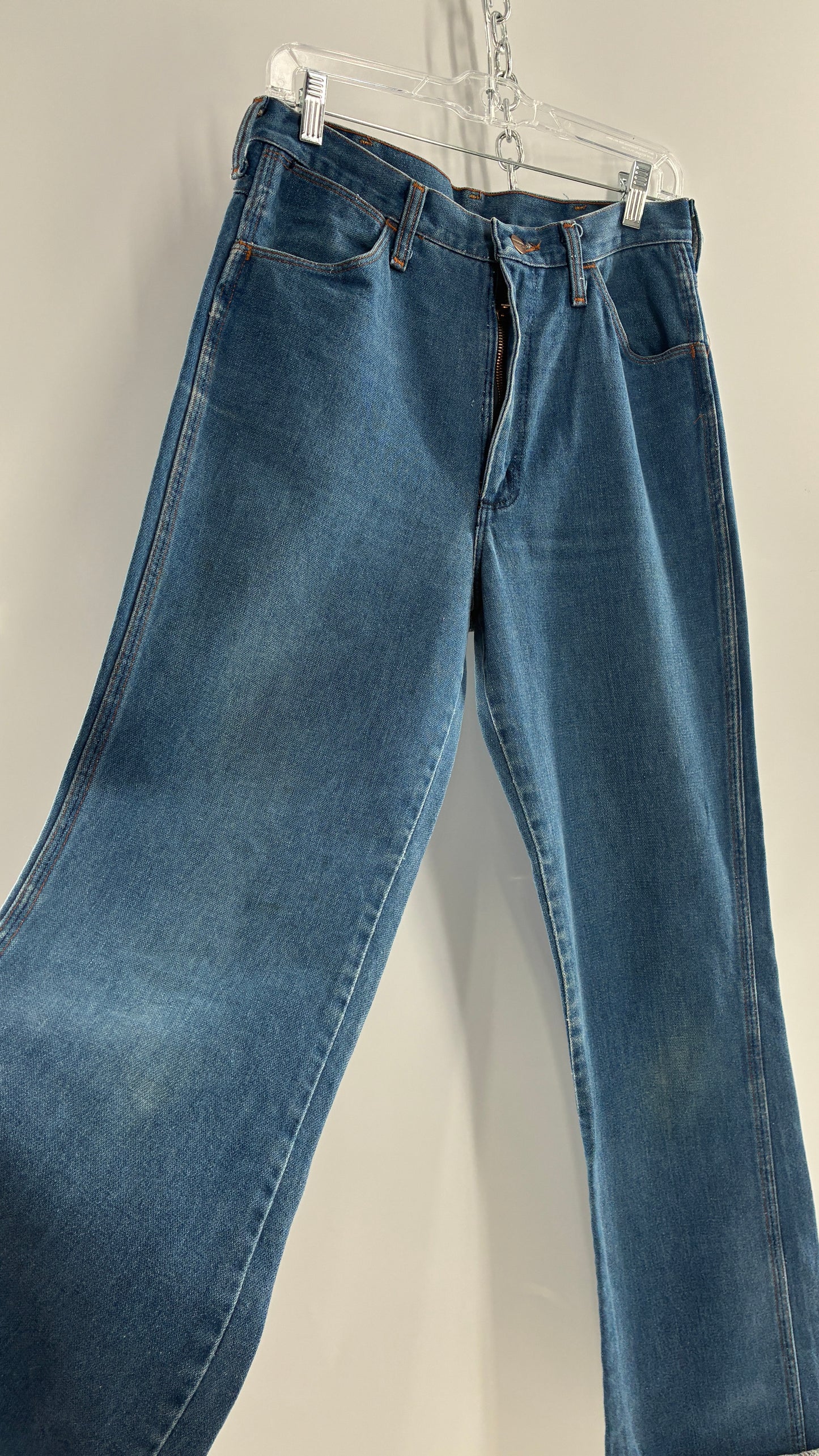 Vintage Free People WRANGLER Light Wash High Waisted Jeans (31x38)