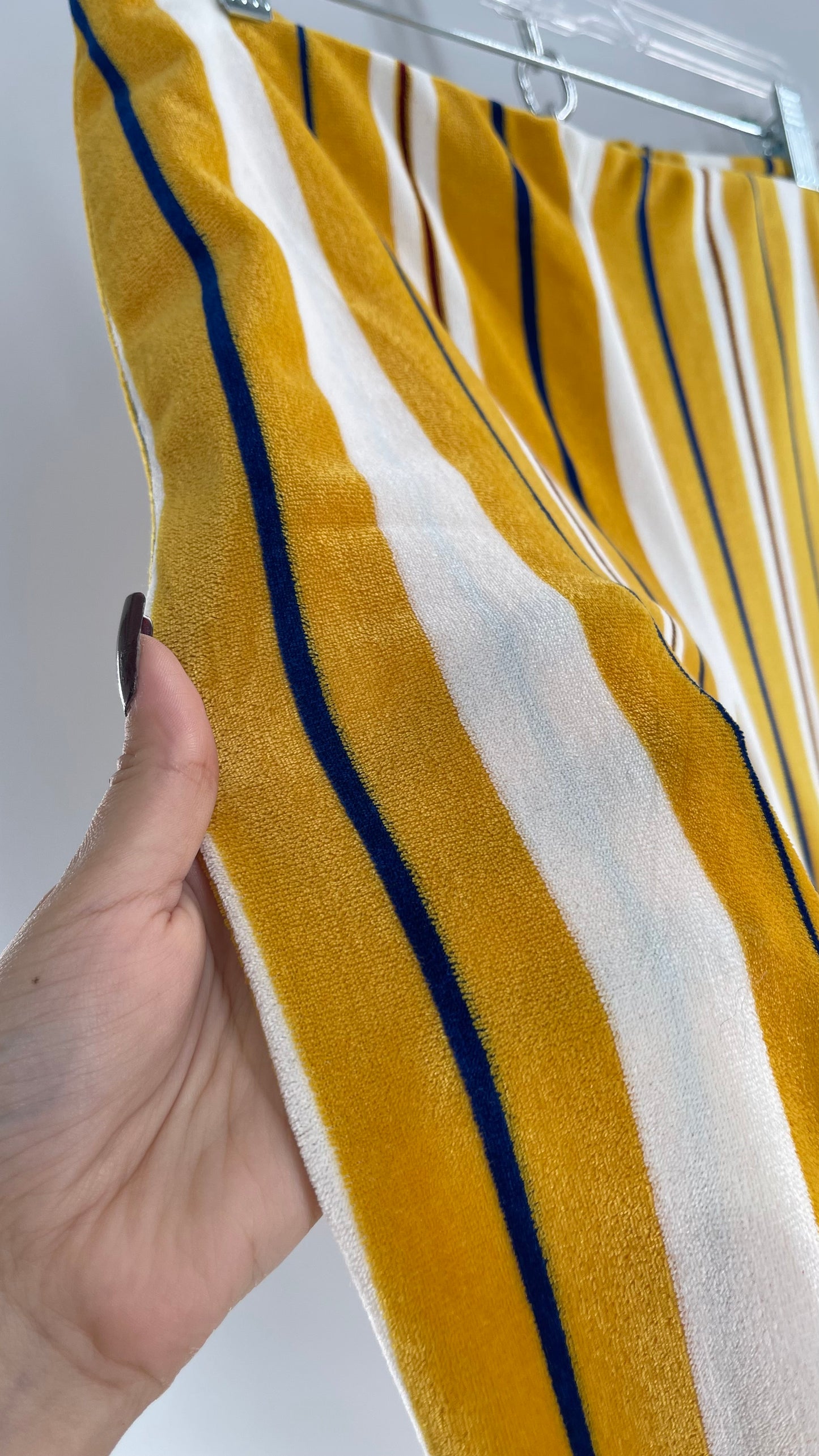 Urban Outfitters CroppedTerry Cloth Towel Yellow Striped Sweats (Medium)