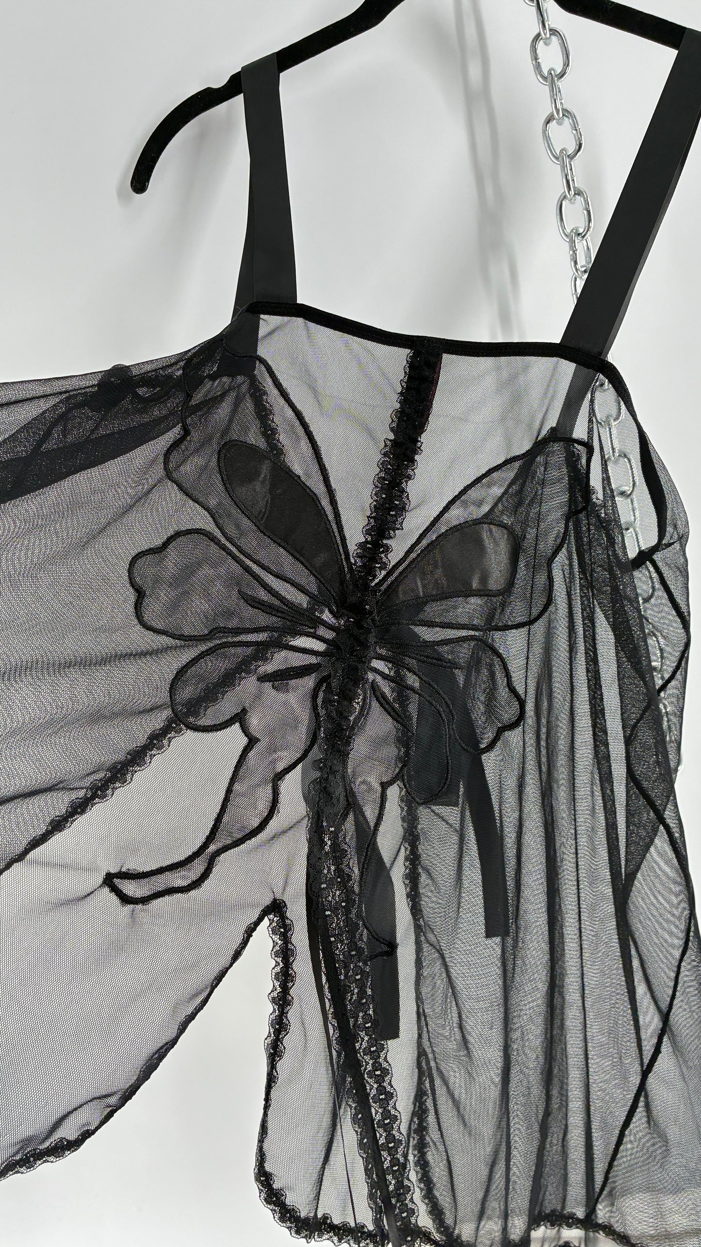 Victoria’s Secret Sexy Little Things Black Sheer Butterfly babydoll (Large)