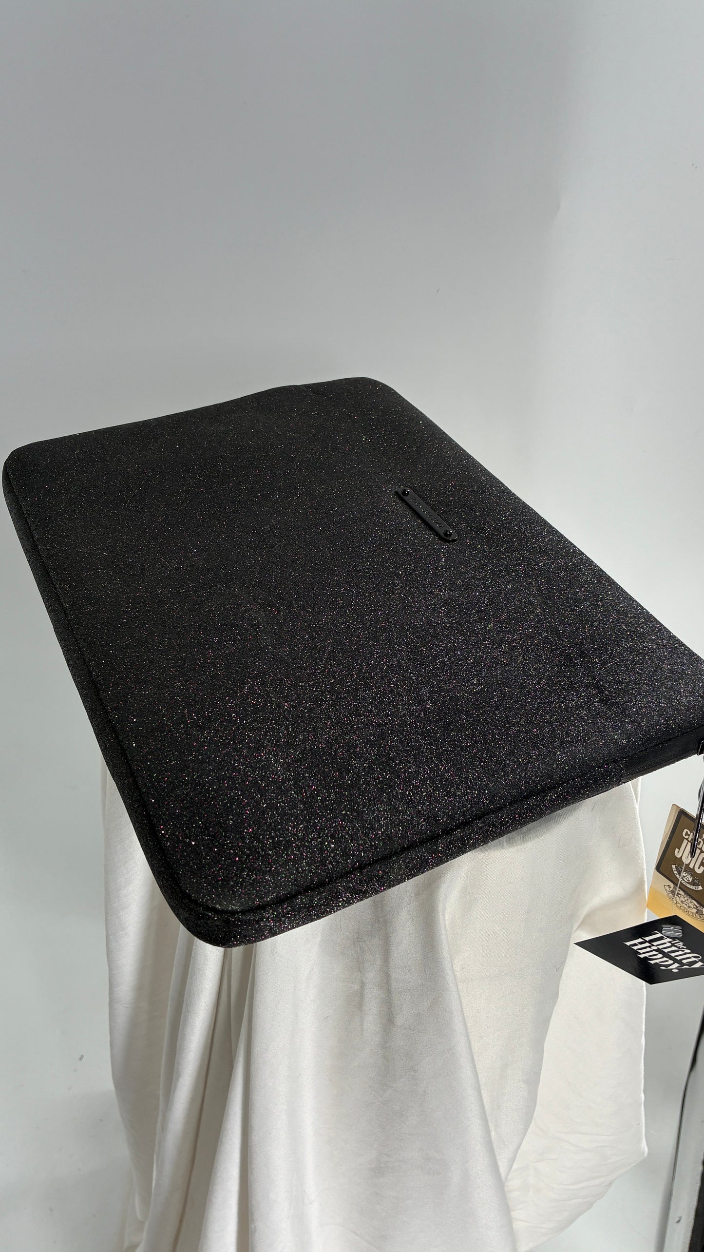 Vintage JUICY COUTURE Black Glitter Laptop Case with Tags Attached